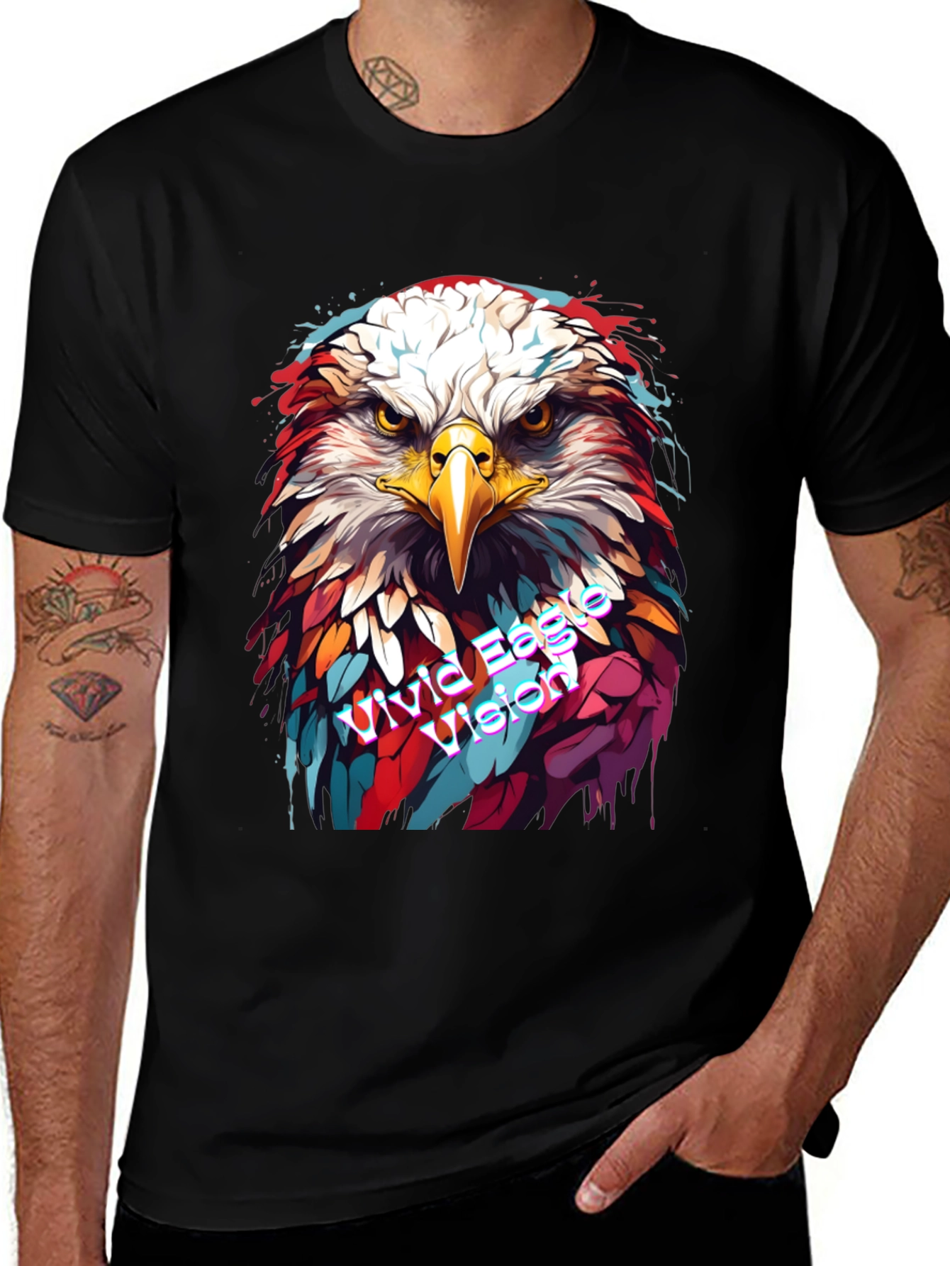 Variant 23 of Vivid Eagle Vision Graphic Tee