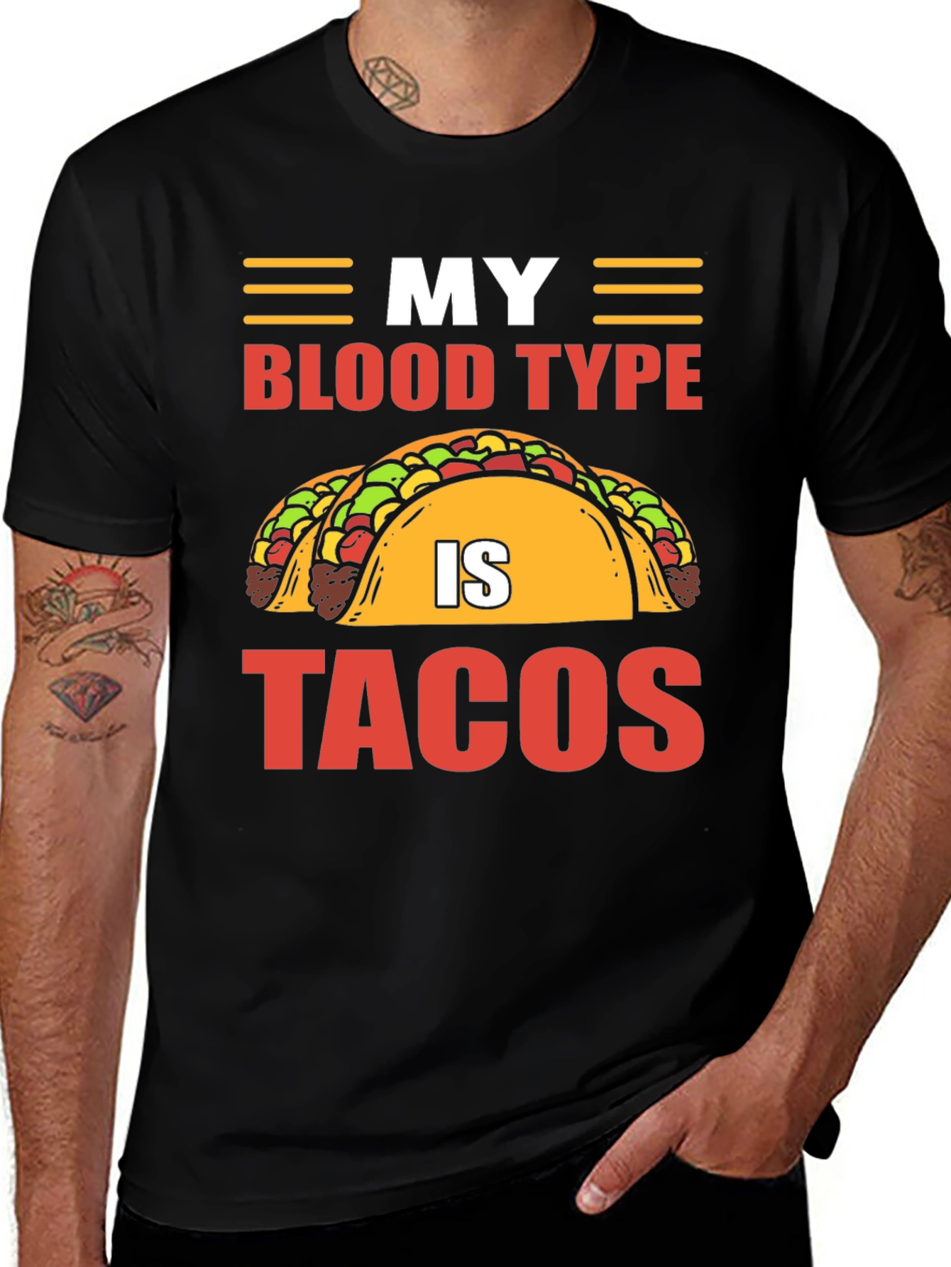 Variant 25 of My Blood Type is Tacos T-Shirt
