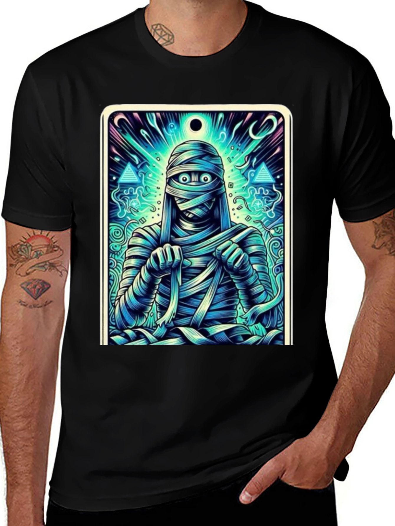 Variant 10 of Mummy Tarot Card Graphic Tee