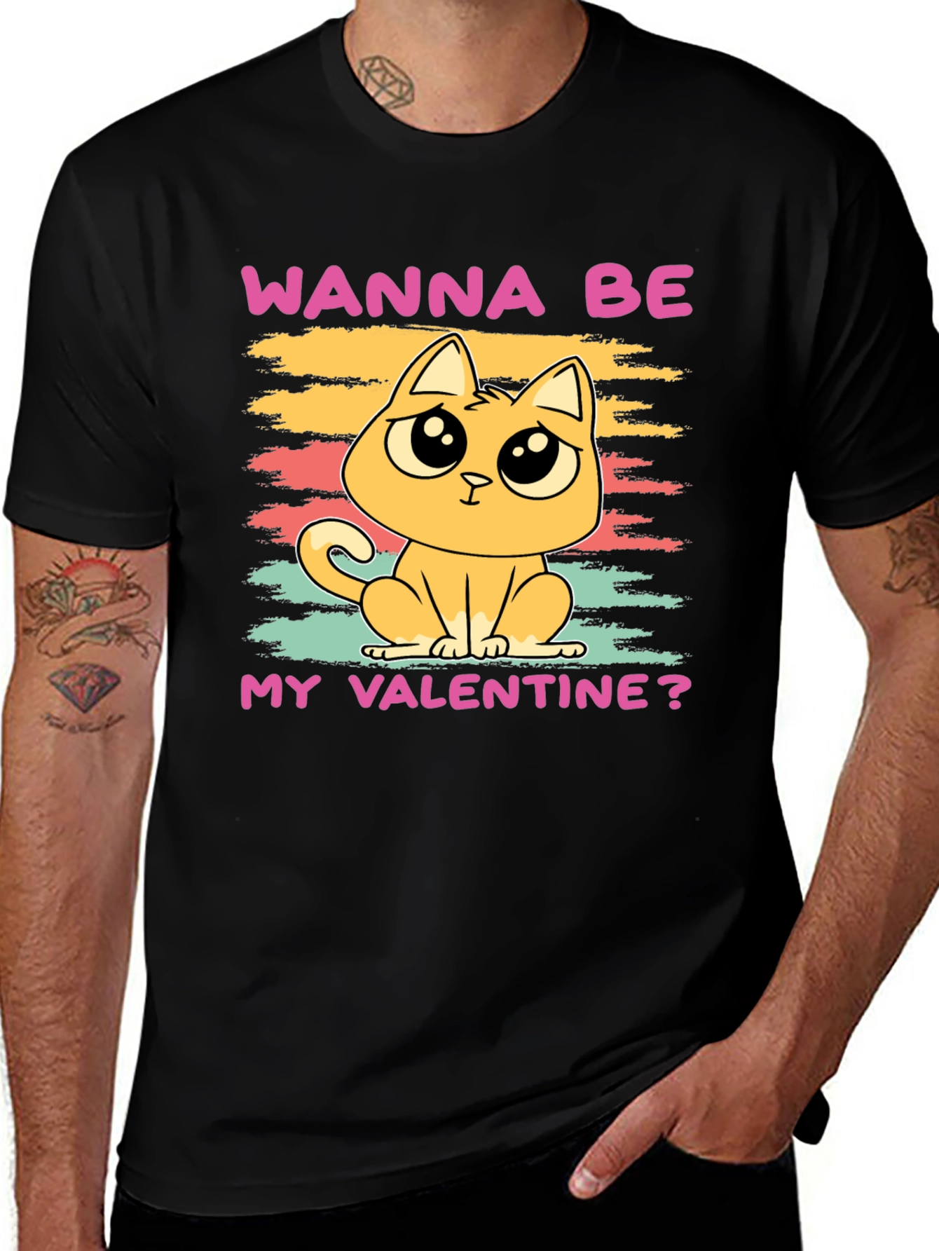 Wanna Be My Valentine? Cat T-Shirt