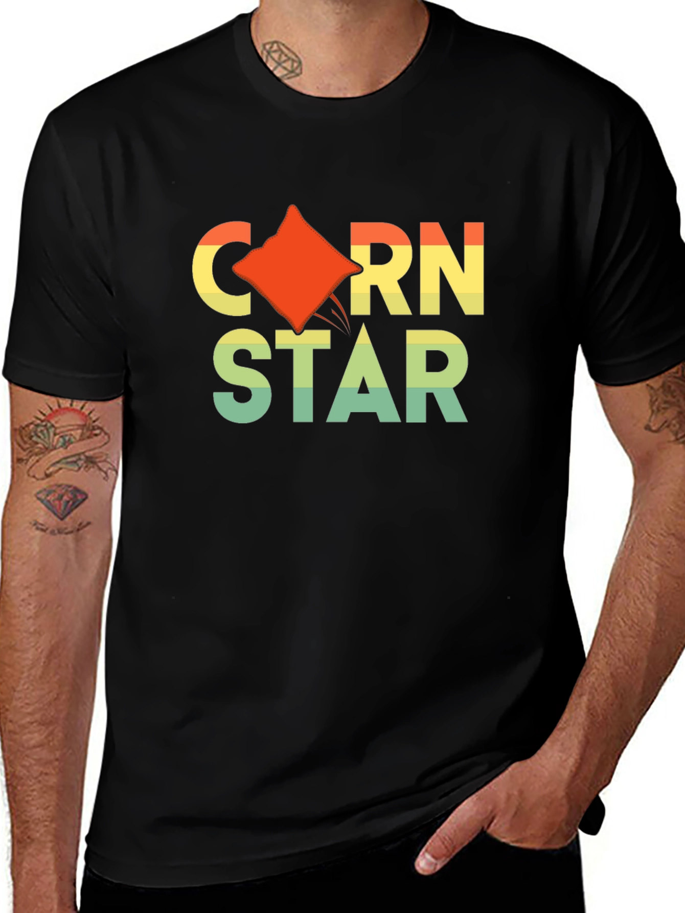 Variant 8 of Retro Corn Star Graphic T-Shirt - Novelty Tee