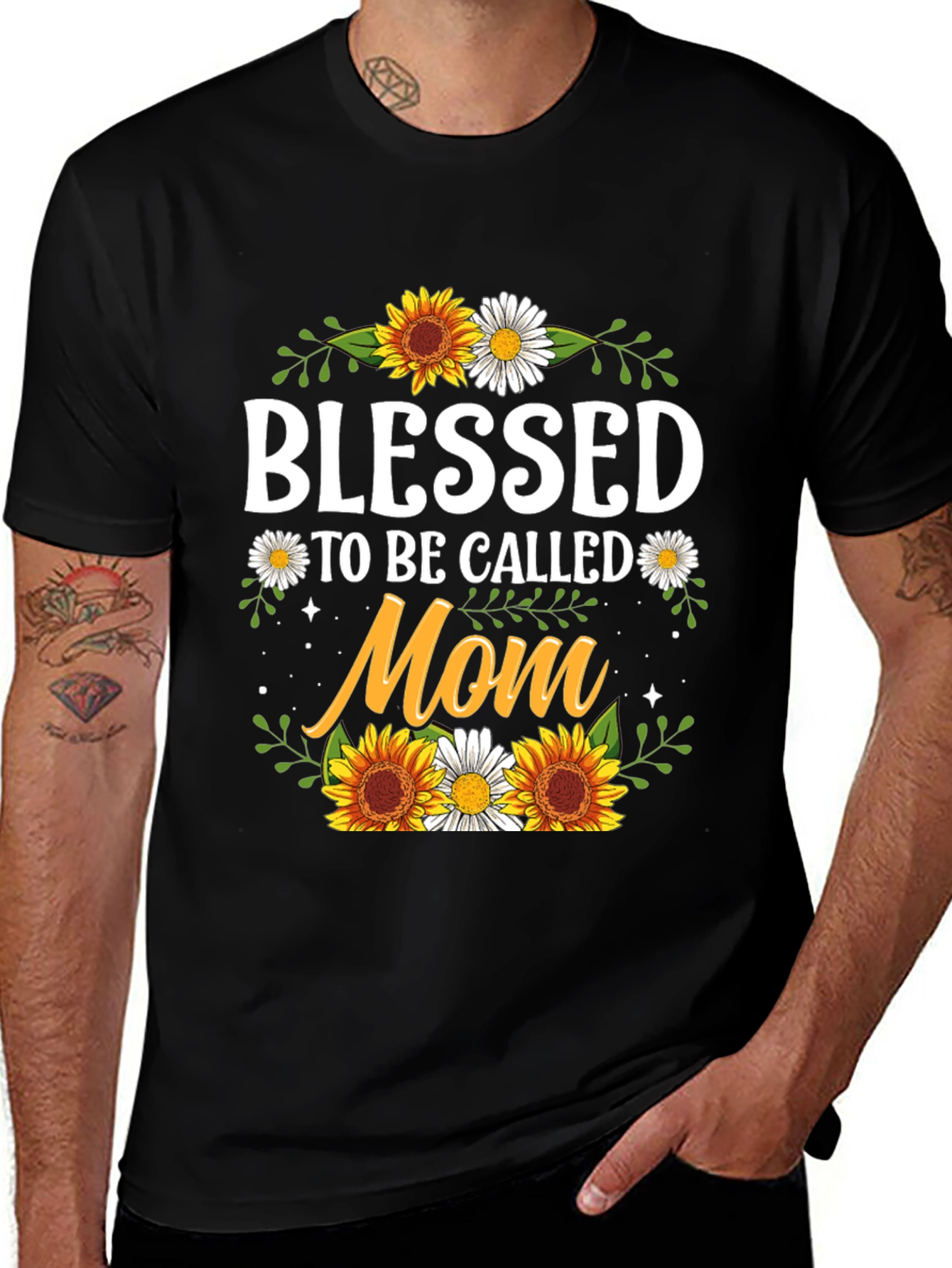 Blessed Mom T-Shirt - Sunflower Graphic Tee