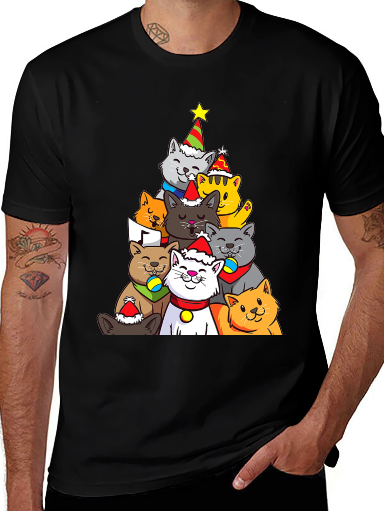 Variant 29 of Christmas Cat Tree T-Shirt