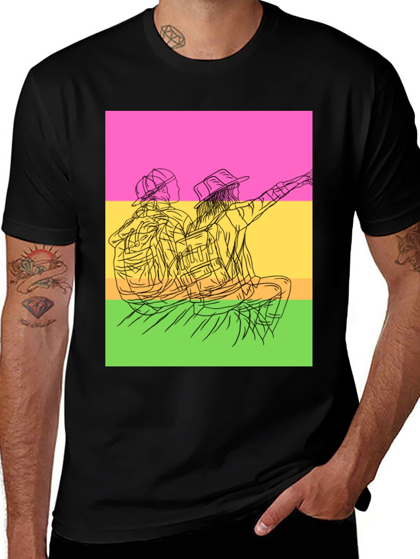 Variant 23 of Vaporwave Hiking Tee