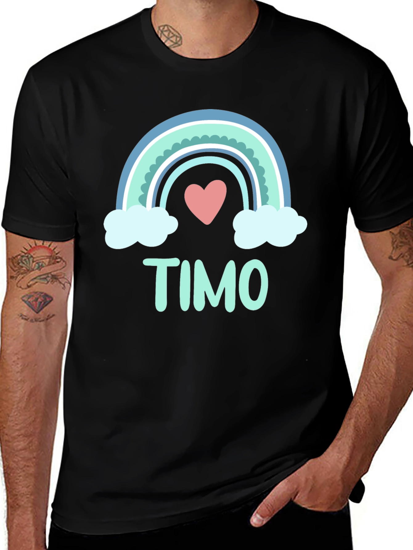 Variant 23 of Rainbow Timo Heart Graphic Tee