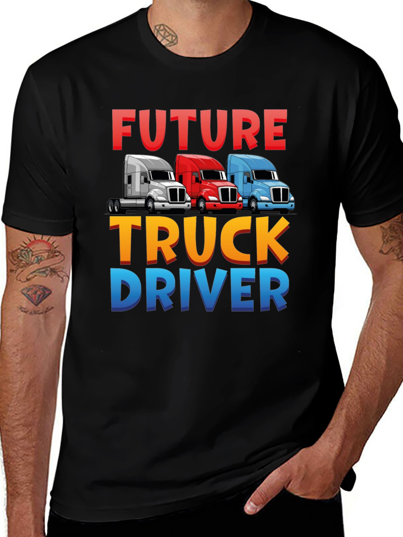 Variant 7 of Future Truck Driver Graphic Tee