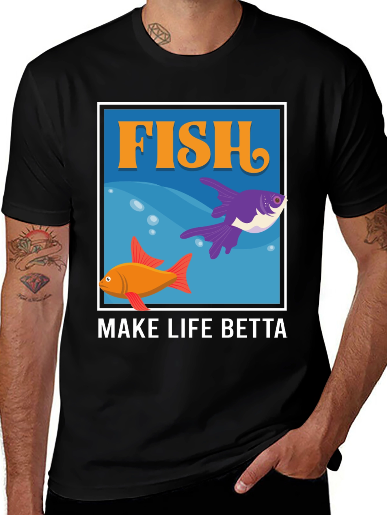 Variant 21 of Fish Make Life Betta Graphic T-Shirt