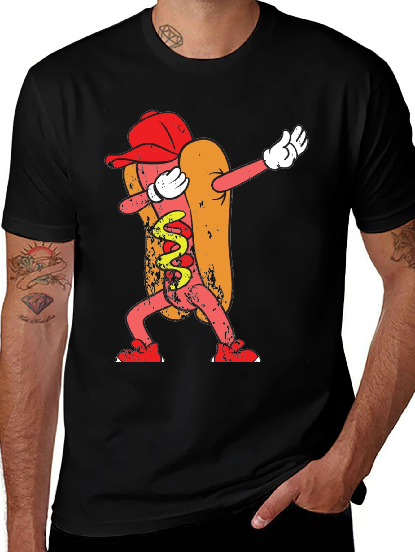 Variant 25 of Dabbing Hot Dog Graphic Tee