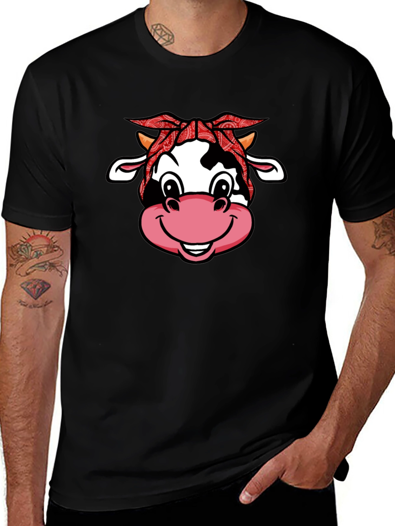 Variant 7 of Cow Bandana Graphic T-Shirt