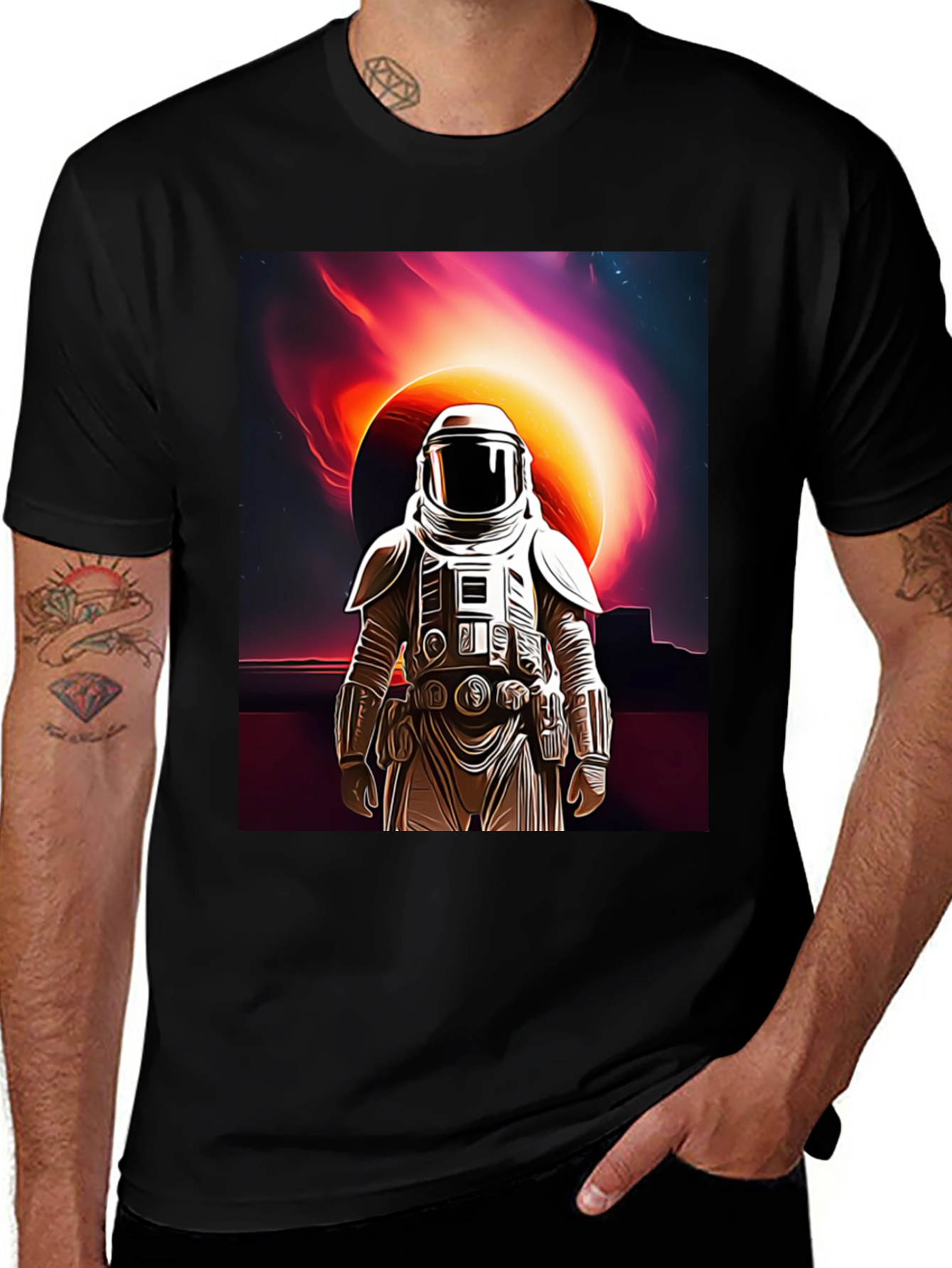 Variant 27 of Astronaut Space Black T-Shirt
