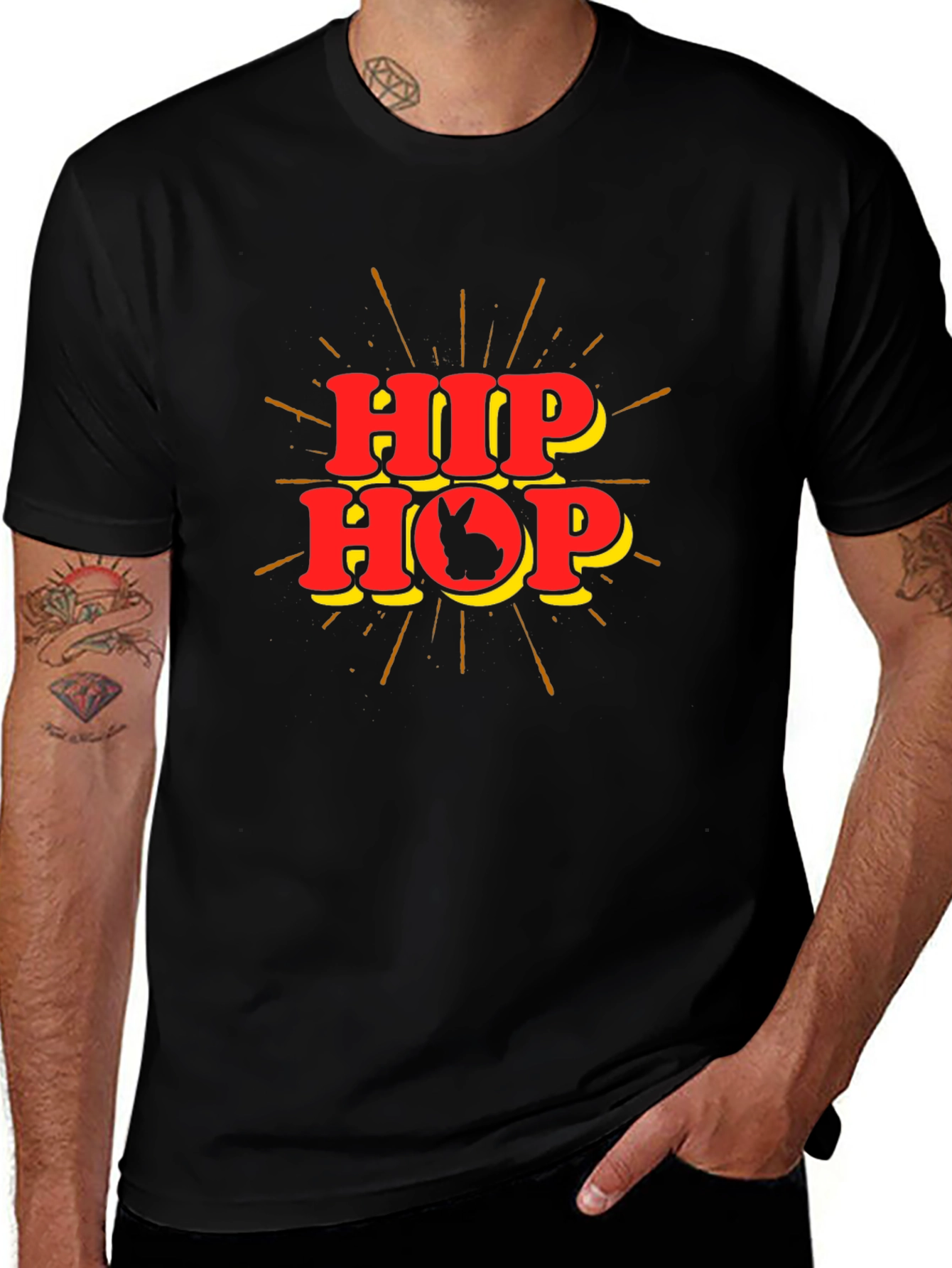 Variant 29 of Hip Hop Easter Bunny T-Shirt - Mens