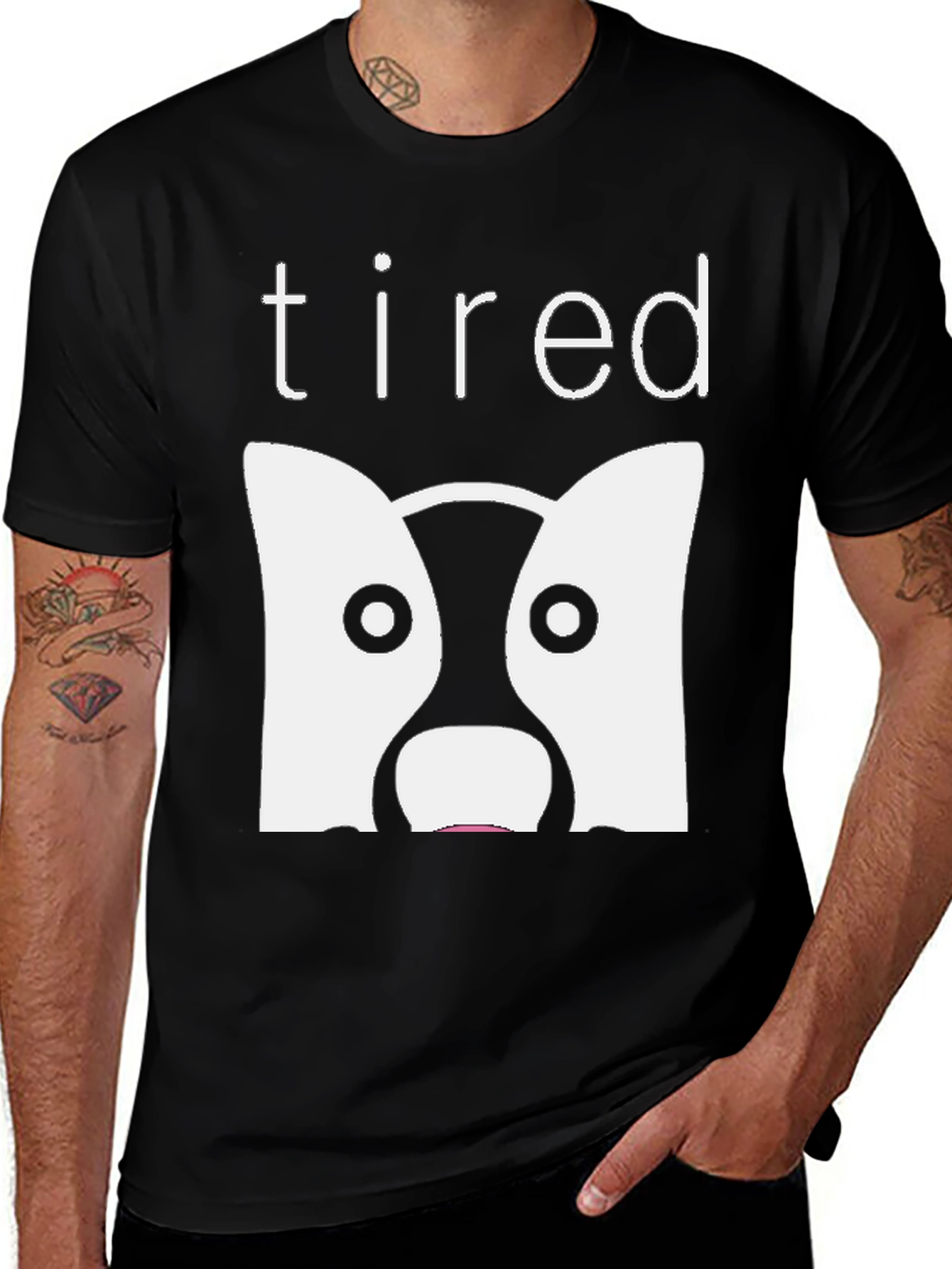 Variant 10 of Tired Dog Graphic T-Shirt