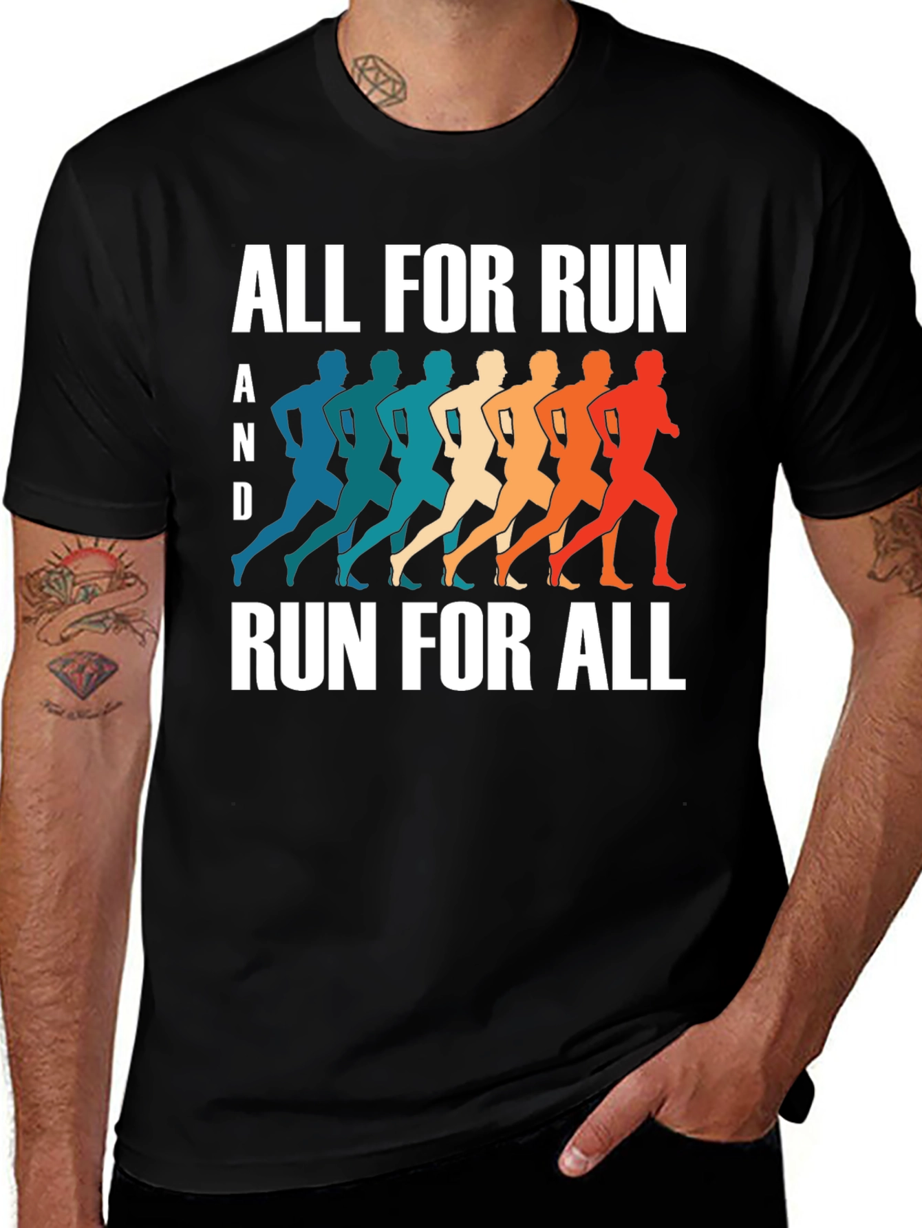 Variant 22 of All For Run, Retro Runner Graphic Tee