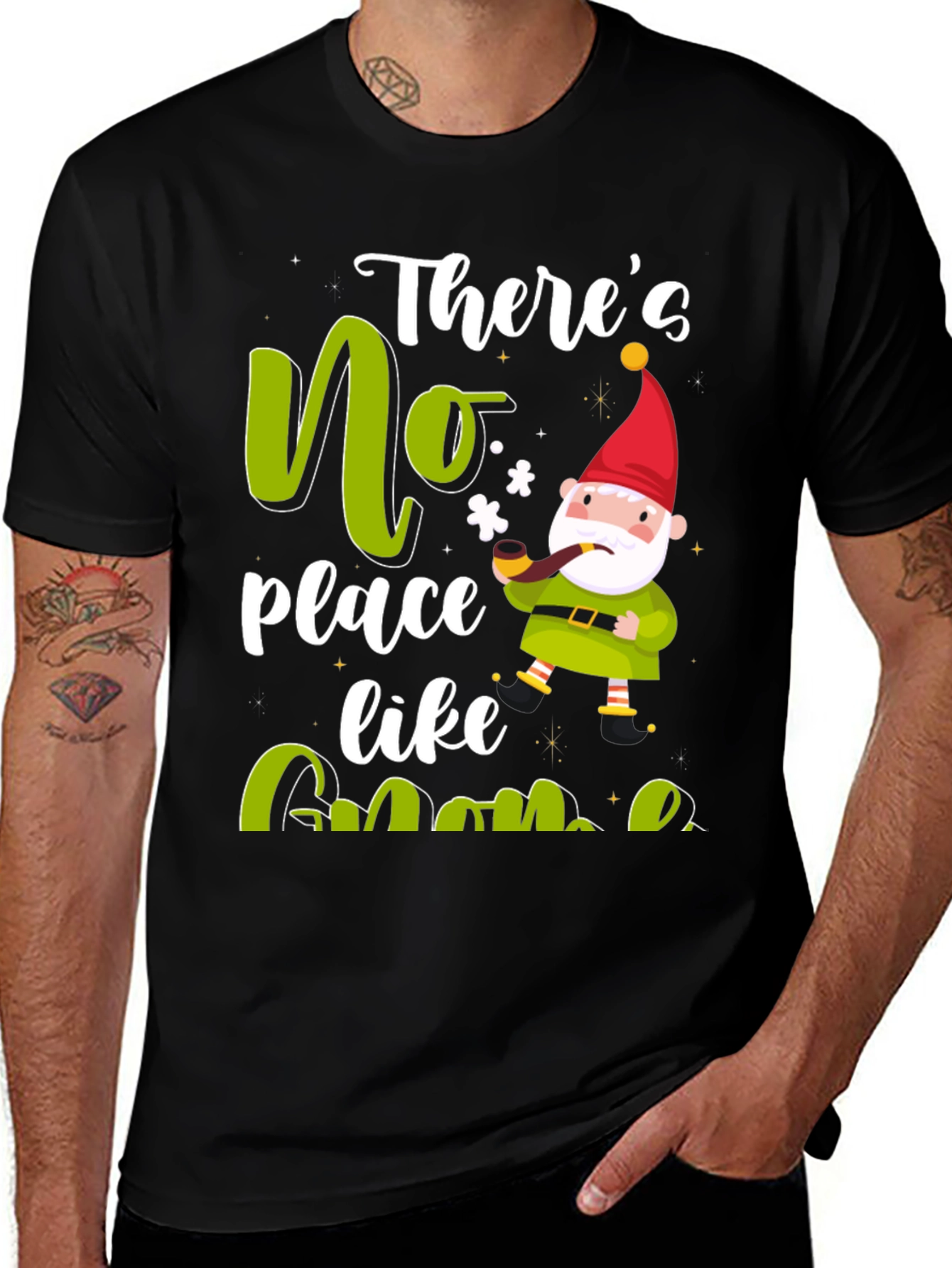 Variant 25 of There's No Place Like Gnome Black T-Shirt