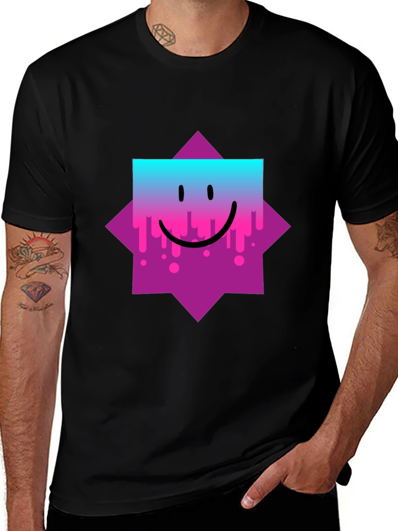 Variant 17 of Smiley Face Graphic Tee - Trendy Casual Wear