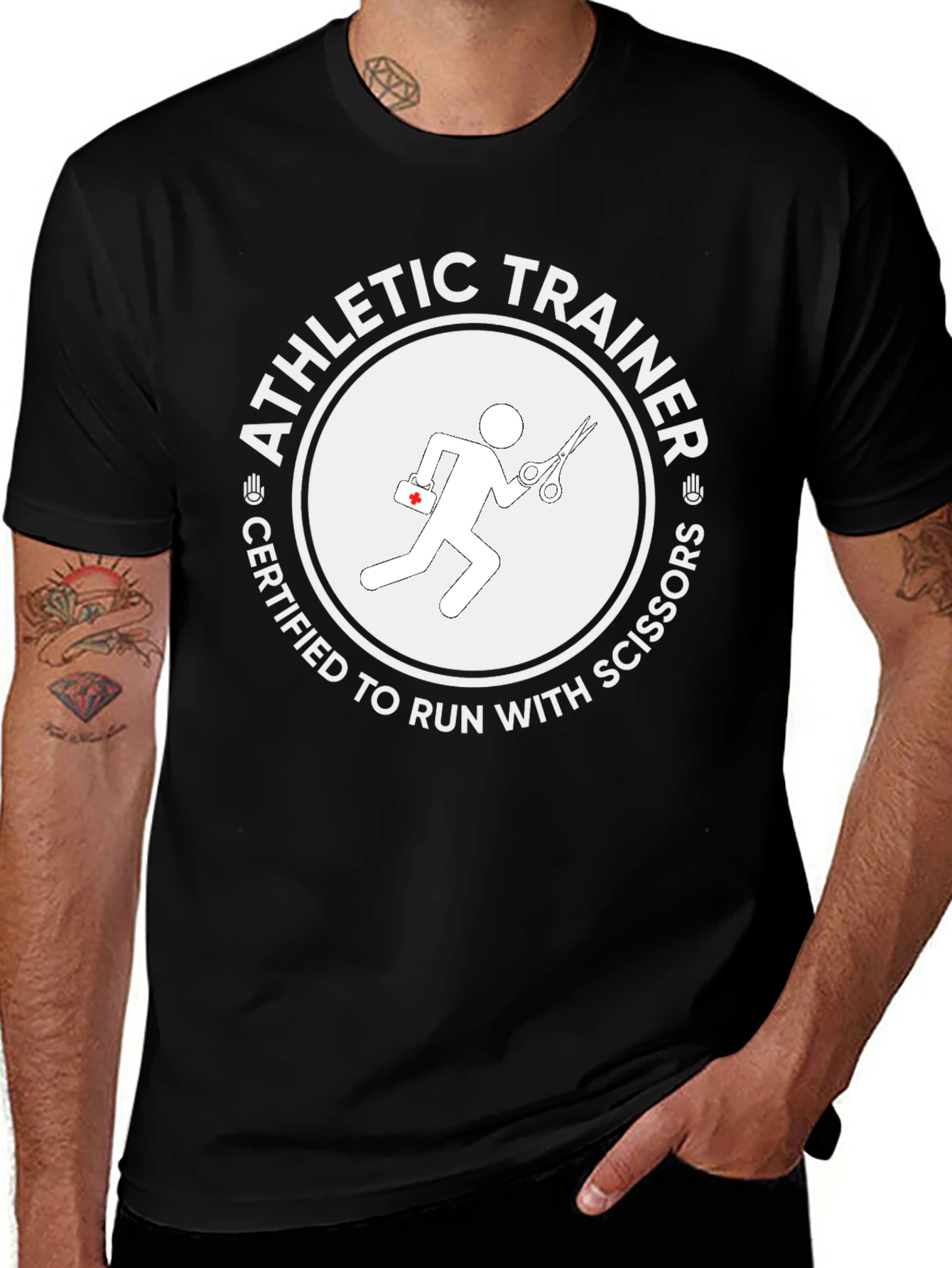 Athletic Trainer Certified to Run with Scissors T-Shirt