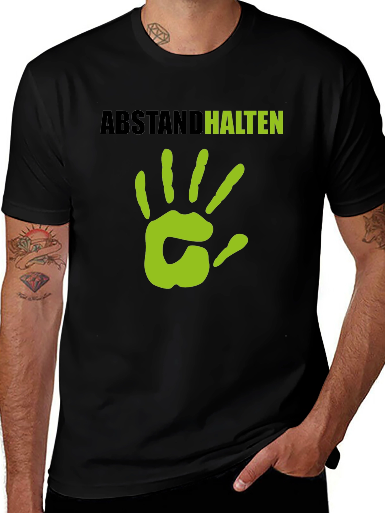 Variant 25 of Abstand Halten T-Shirt: Stay Safe & Stylish