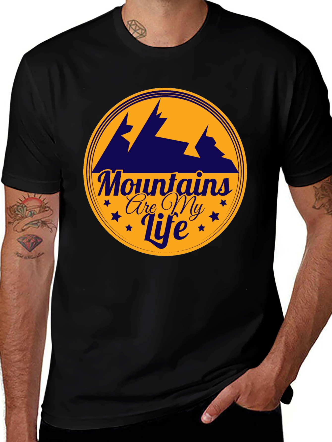 Variant 27 of Mountains Are My Life Graphic Tee