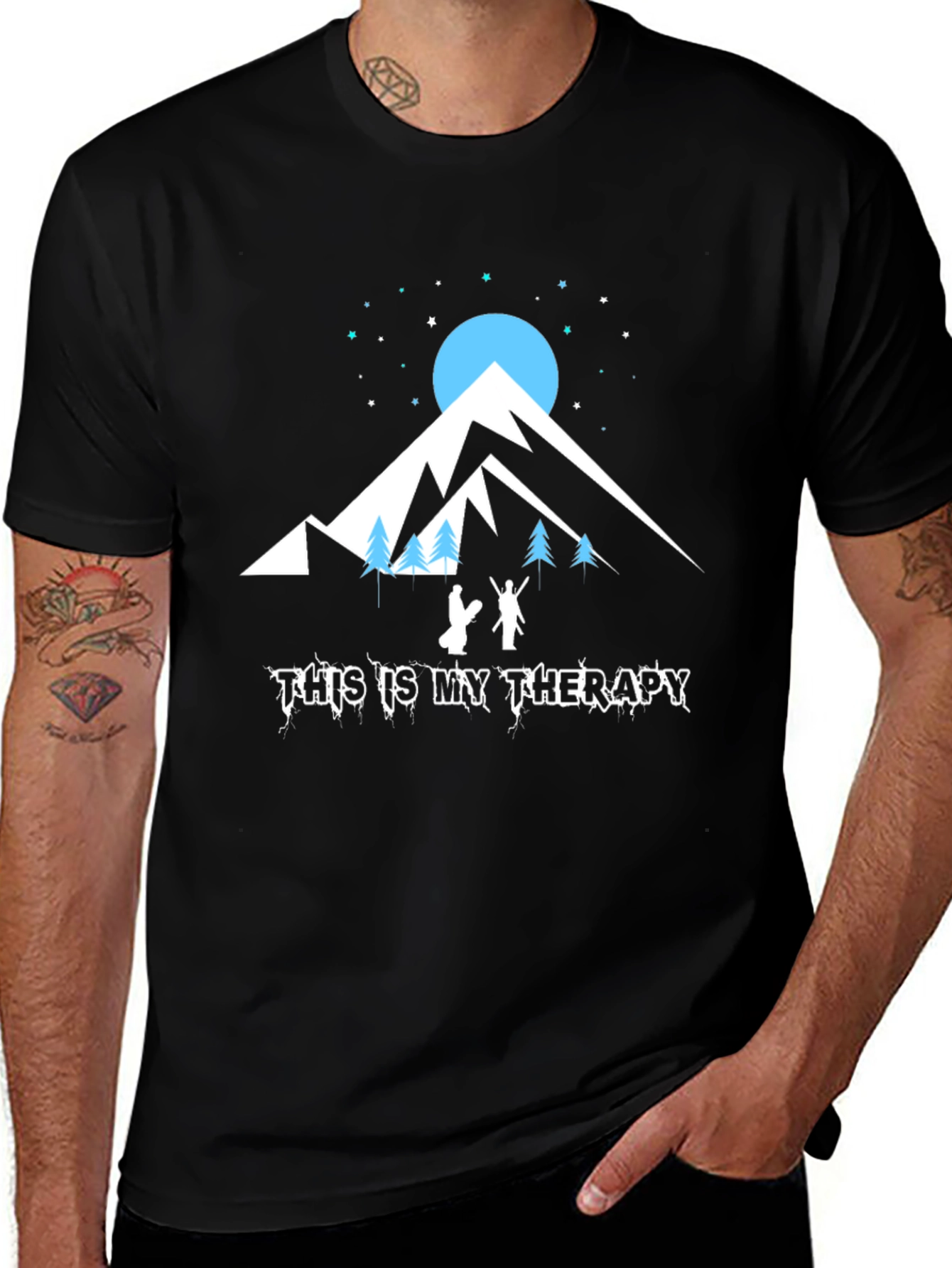 Variant 27 of Mountains Are My Therapy T-Shirt