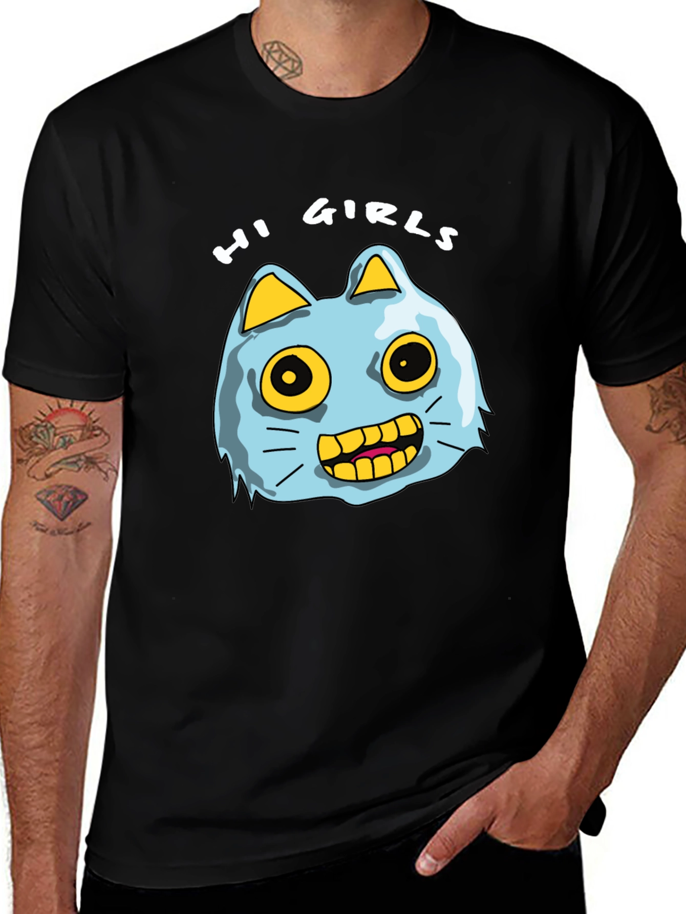 Variant 30 of Hi Girls Cartoon Cat T-Shirt