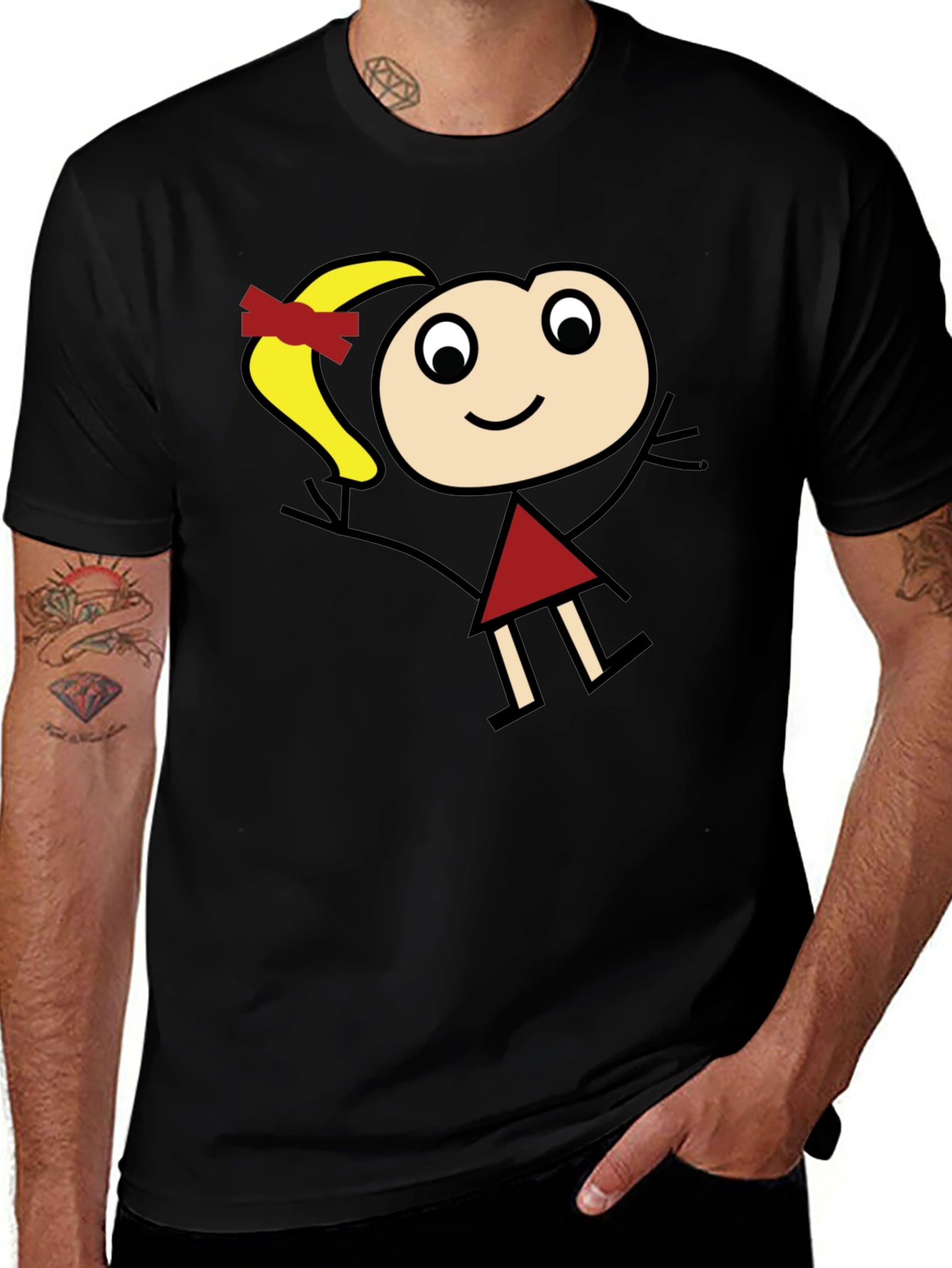 Variant 16 of Stick Figure Girl Graphic T-Shirt - Unisex Casual Tee