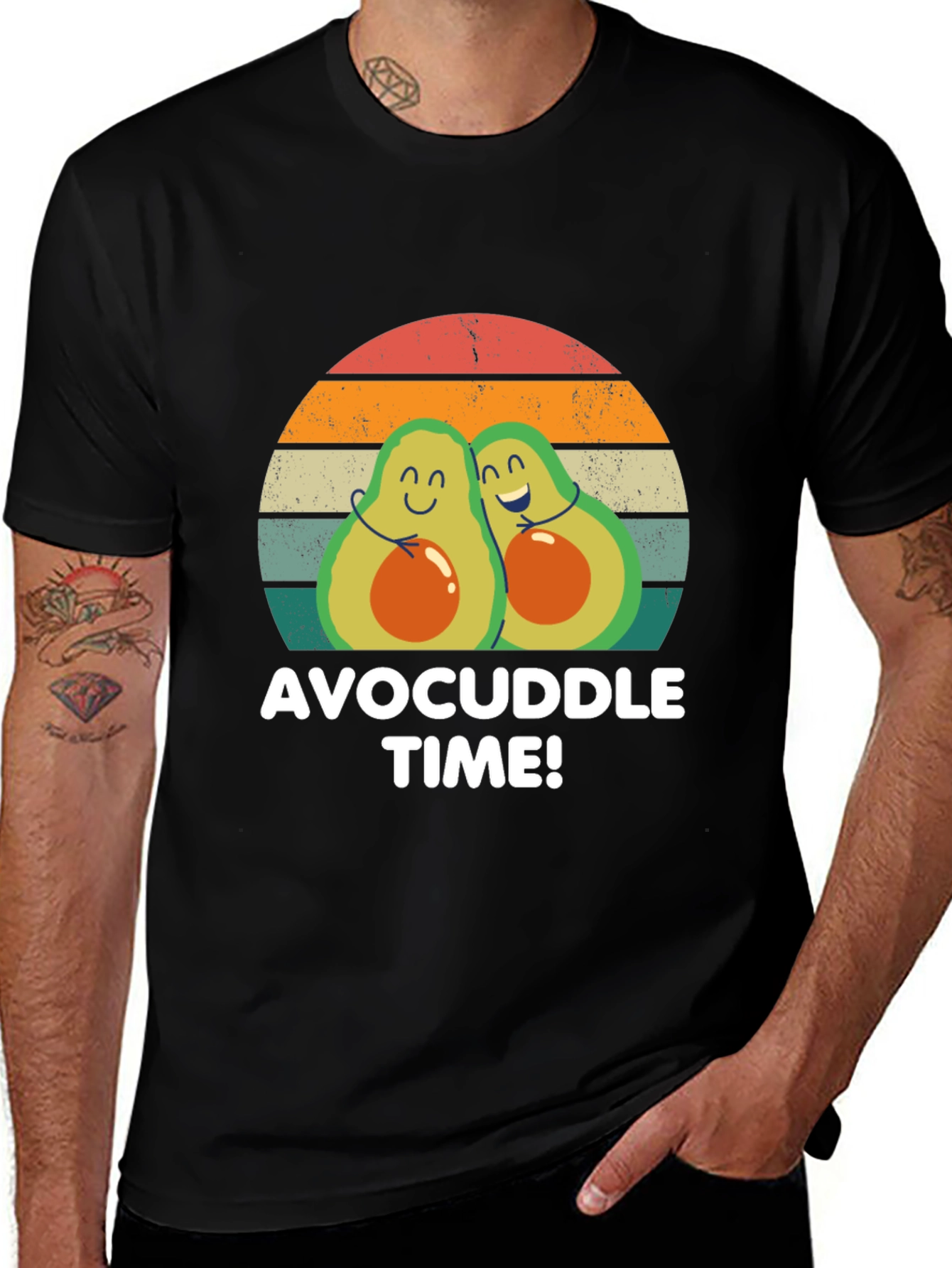 Variant 5 of Avocuddle Time T-Shirt - Cute Avocado Graphic Tee