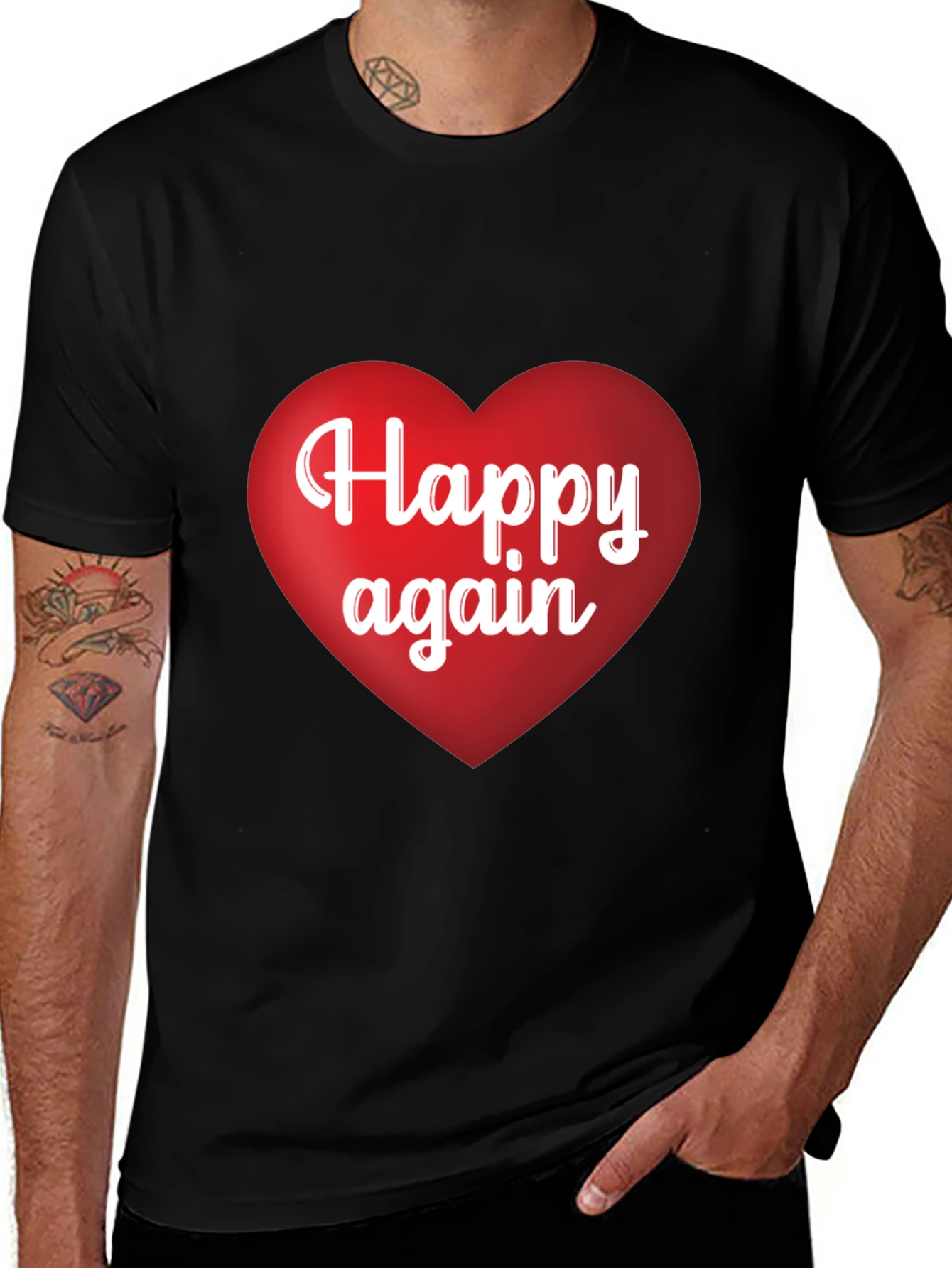 Variant 11 of Happy Again Heart Graphic T-Shirt