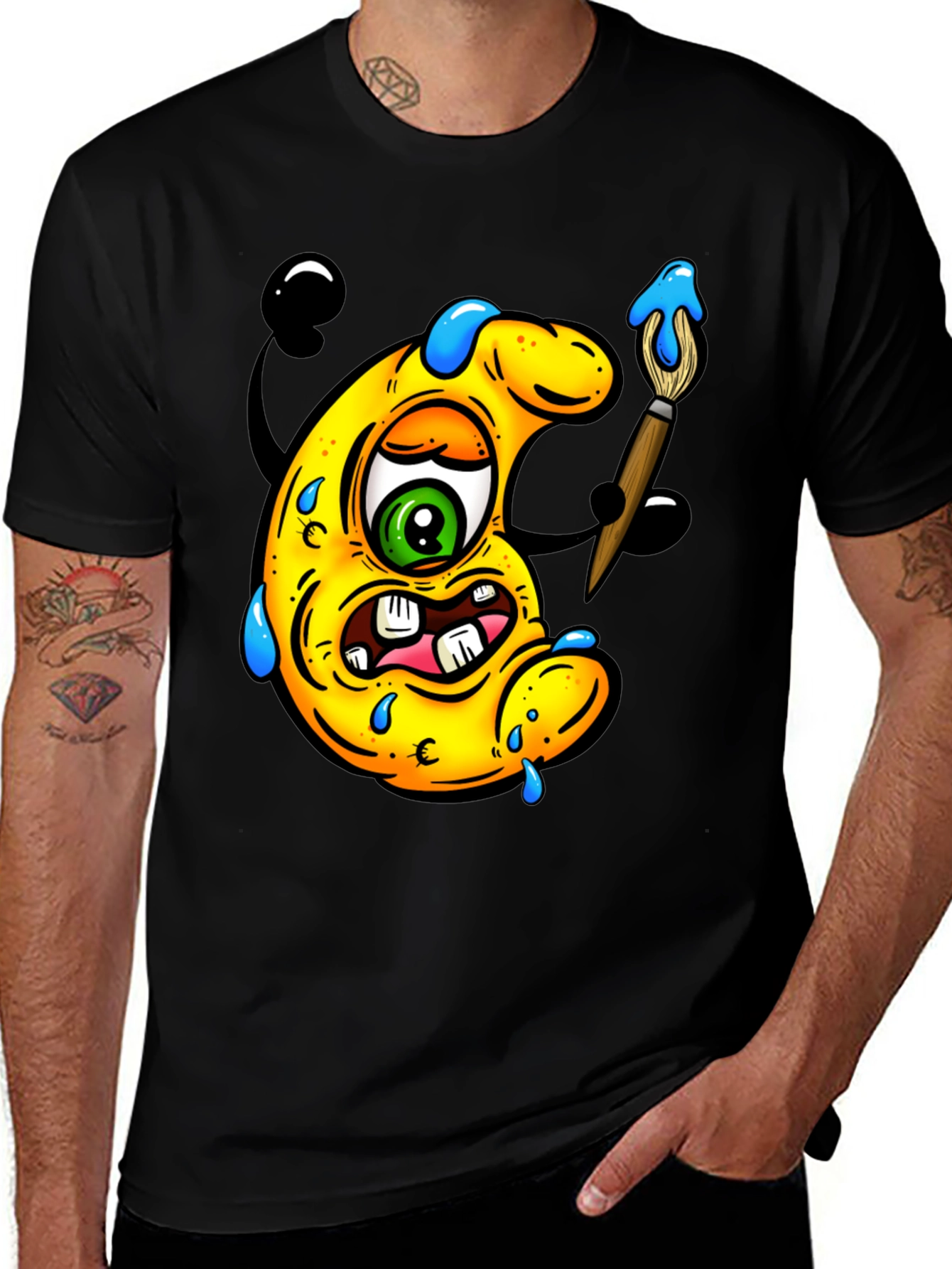 Variant 2 of Monster Cartoon Graphic T-Shirt