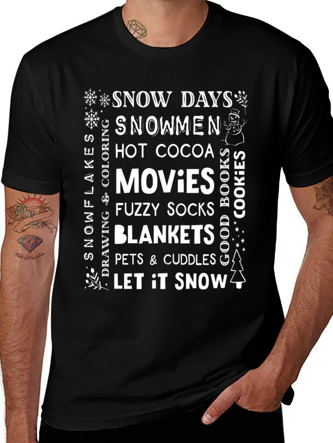 Variant 8 of Winter Fun T-Shirt: Snow Days, Movies, & Cozy Comforts