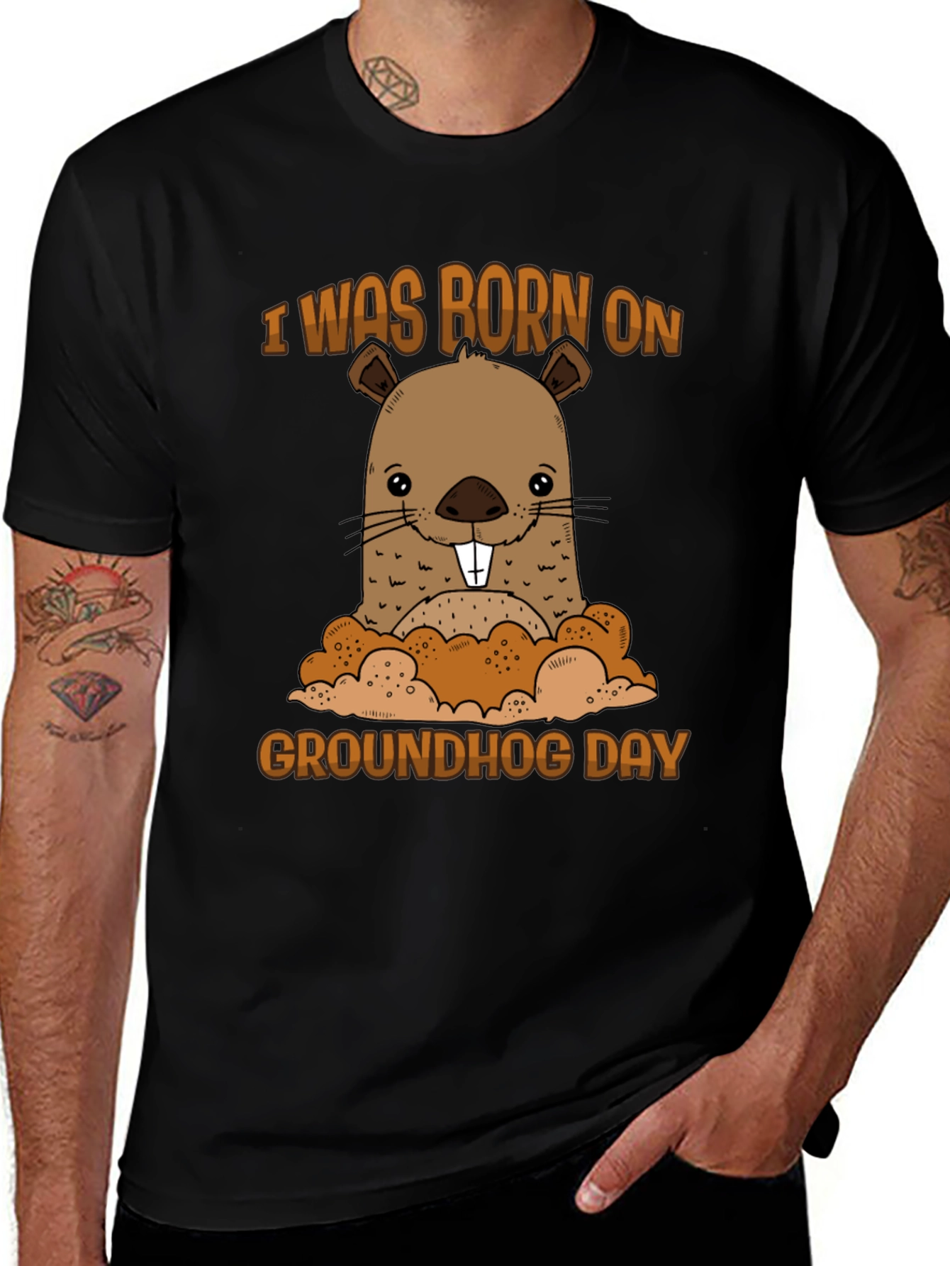 Groundhog Day Birthday T-Shirt - Born On Groundhog Day Tee