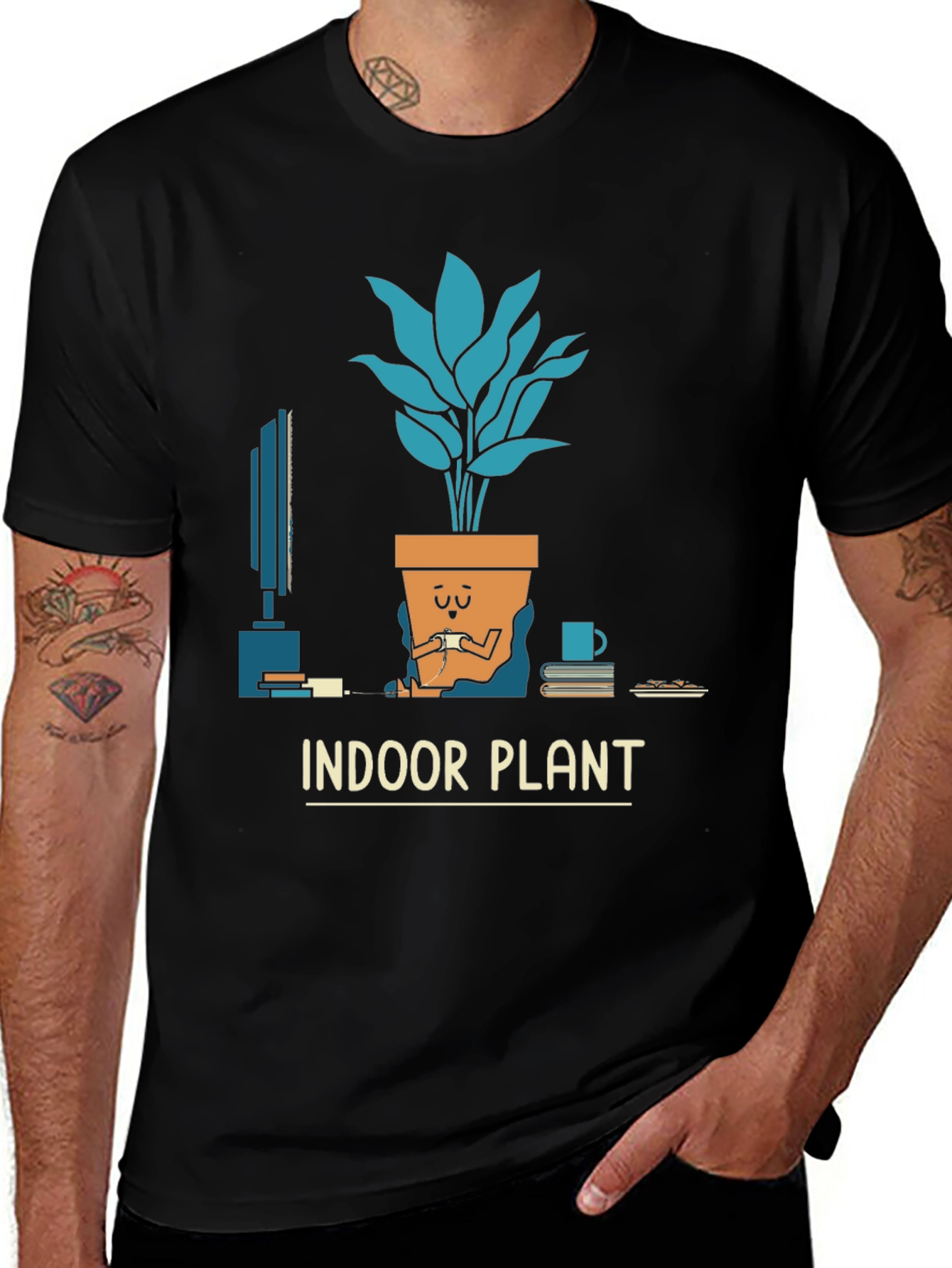 Variant 24 of Indoor Plant Gamer T-Shirt - Funny Botany Tee