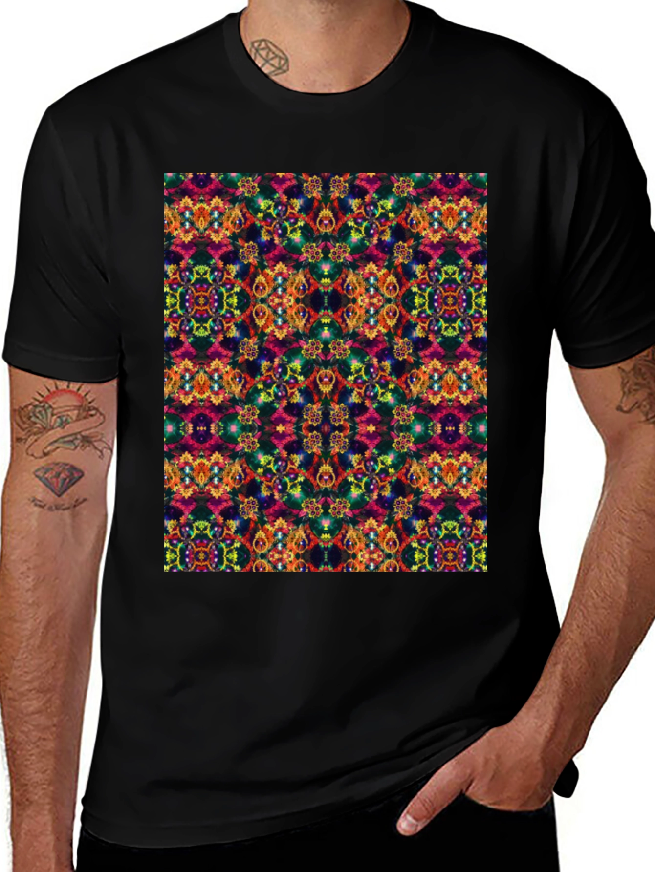 Variant 19 of Kaleidoscope Pattern Graphic Tee