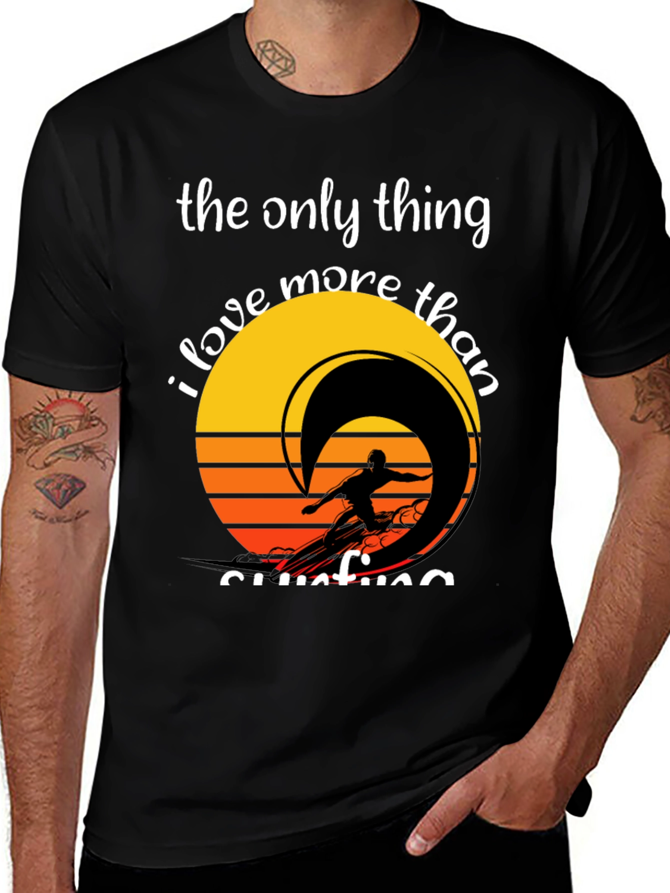 Variant 23 of Surfing Lover T-Shirt - Wave Graphic Tee
