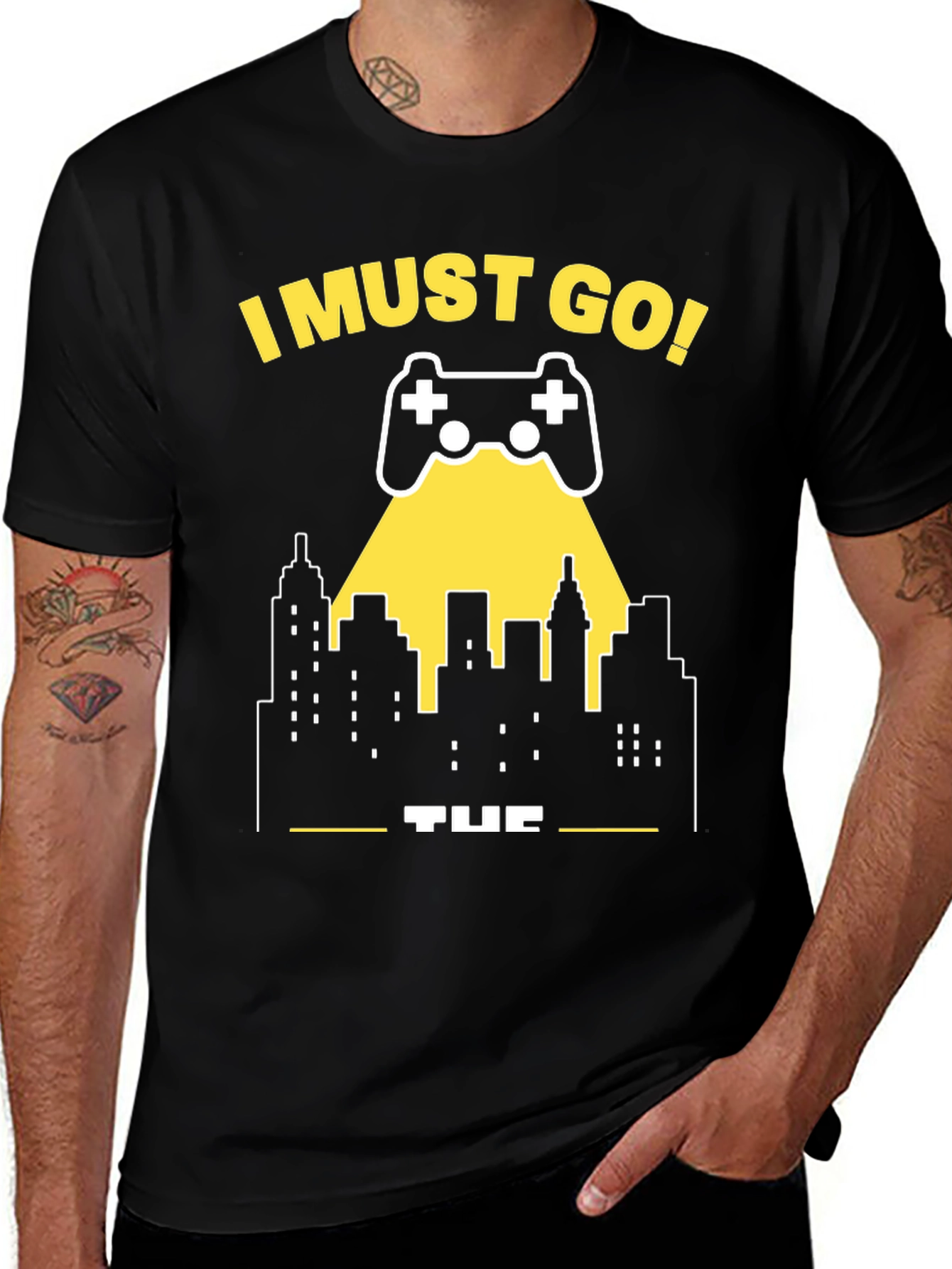 I Must Go Gaming T-Shirt - Gamer City Design