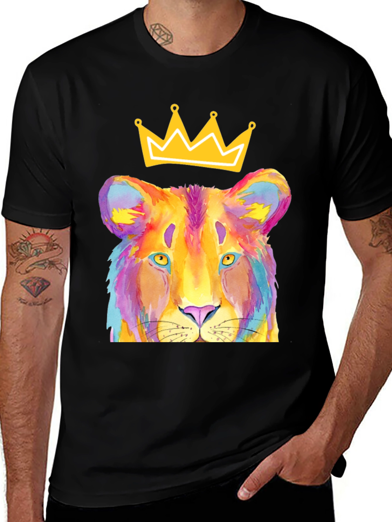 Variant 18 of Lion King T-Shirt - Colorful Crown Design
