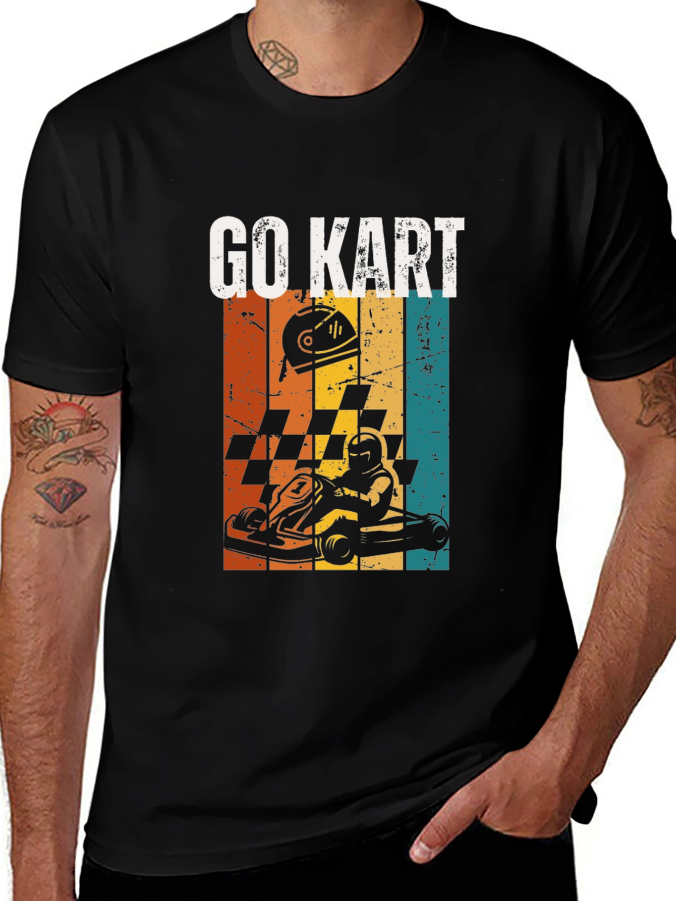 Variant 21 of Retro Go Kart T-Shirt