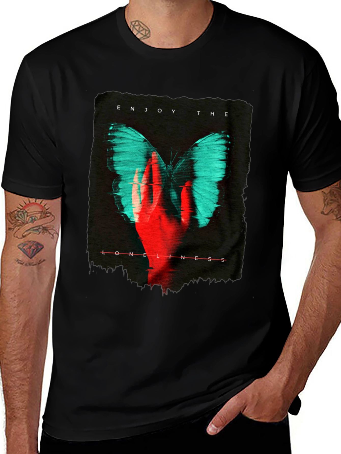 Variant 2 of Enjoy The Loneliness Butterfly Graphic T-Shirt