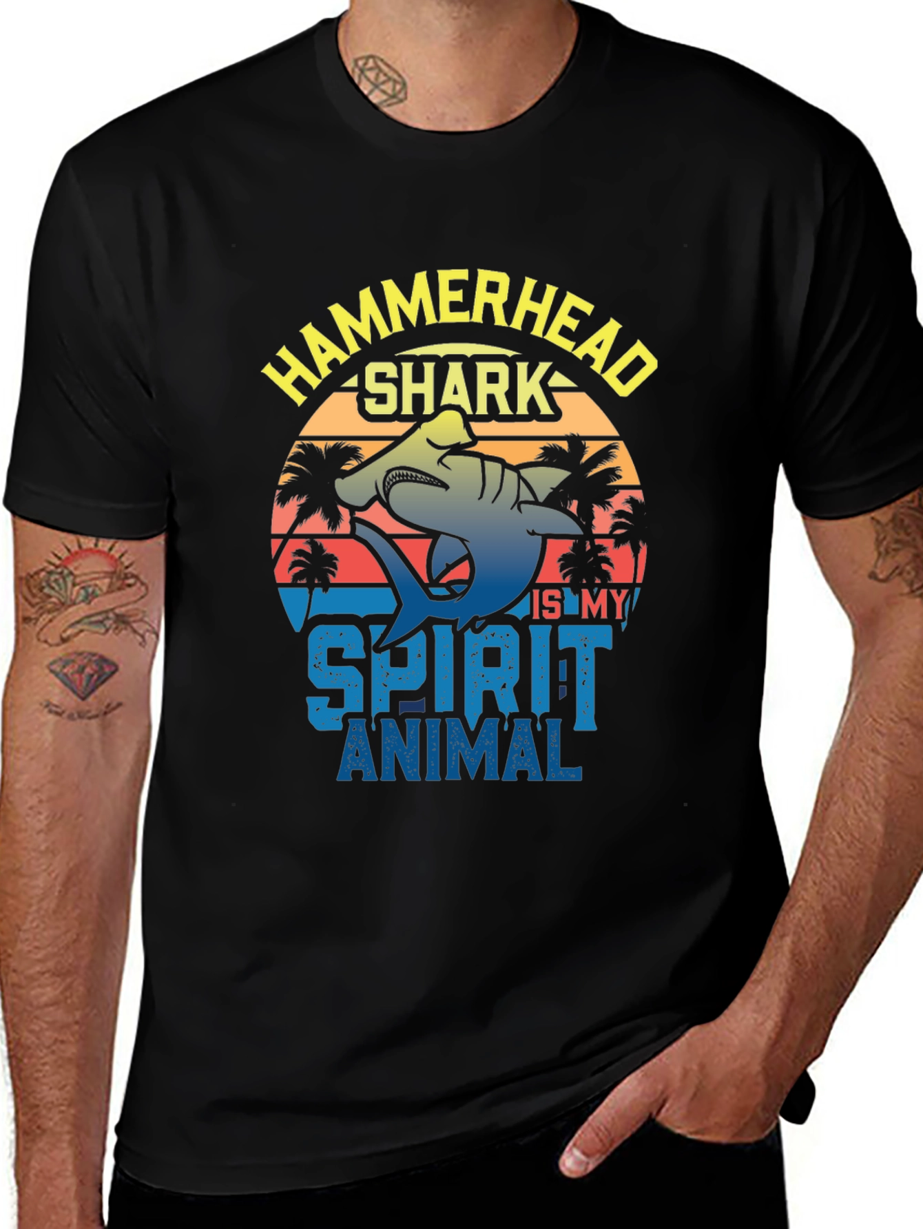 Variant 23 of Hammerhead Shark Spirit Animal Graphic Tee