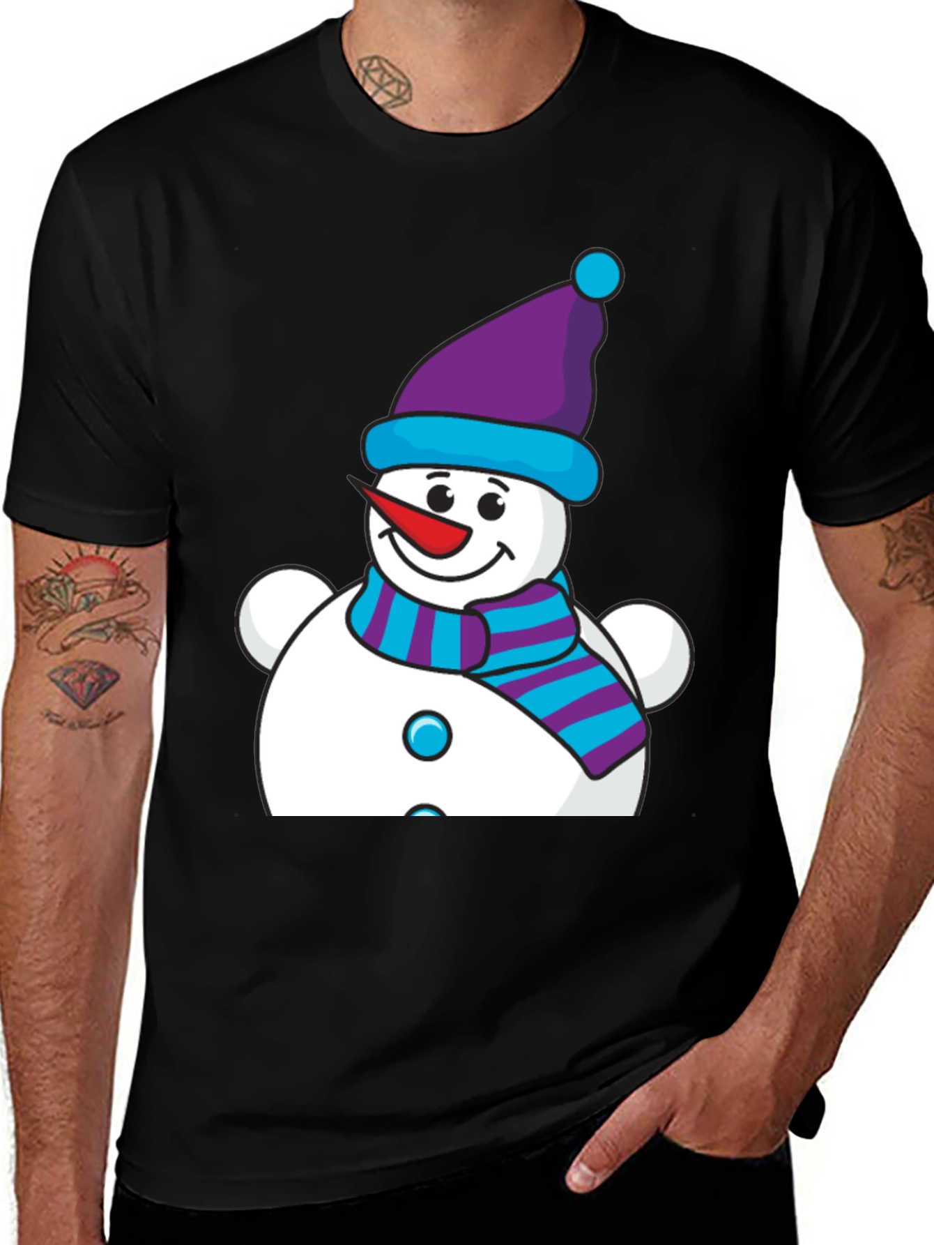 Variant 25 of Snowman Graphic Tee - Holiday Cheer