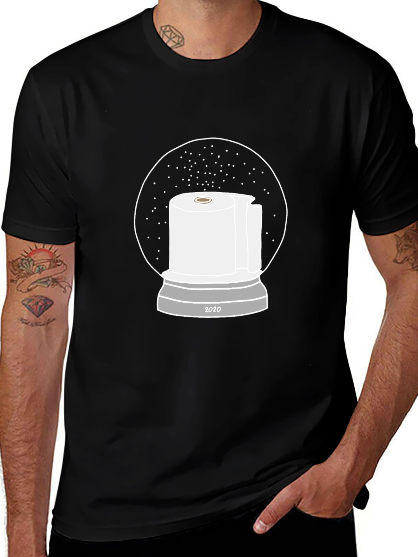 Variant 7 of Novelty 2020 Toilet Paper Snow Globe T-Shirt