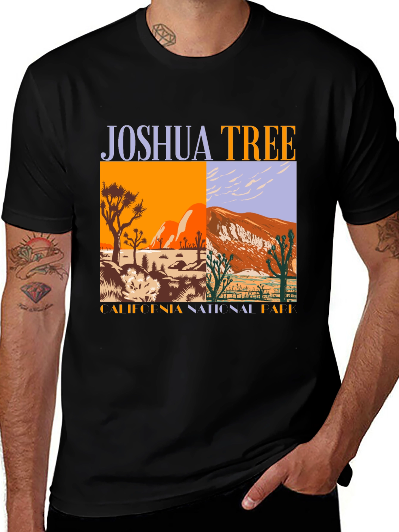 Joshua Tree National Park Black Graphic Tee