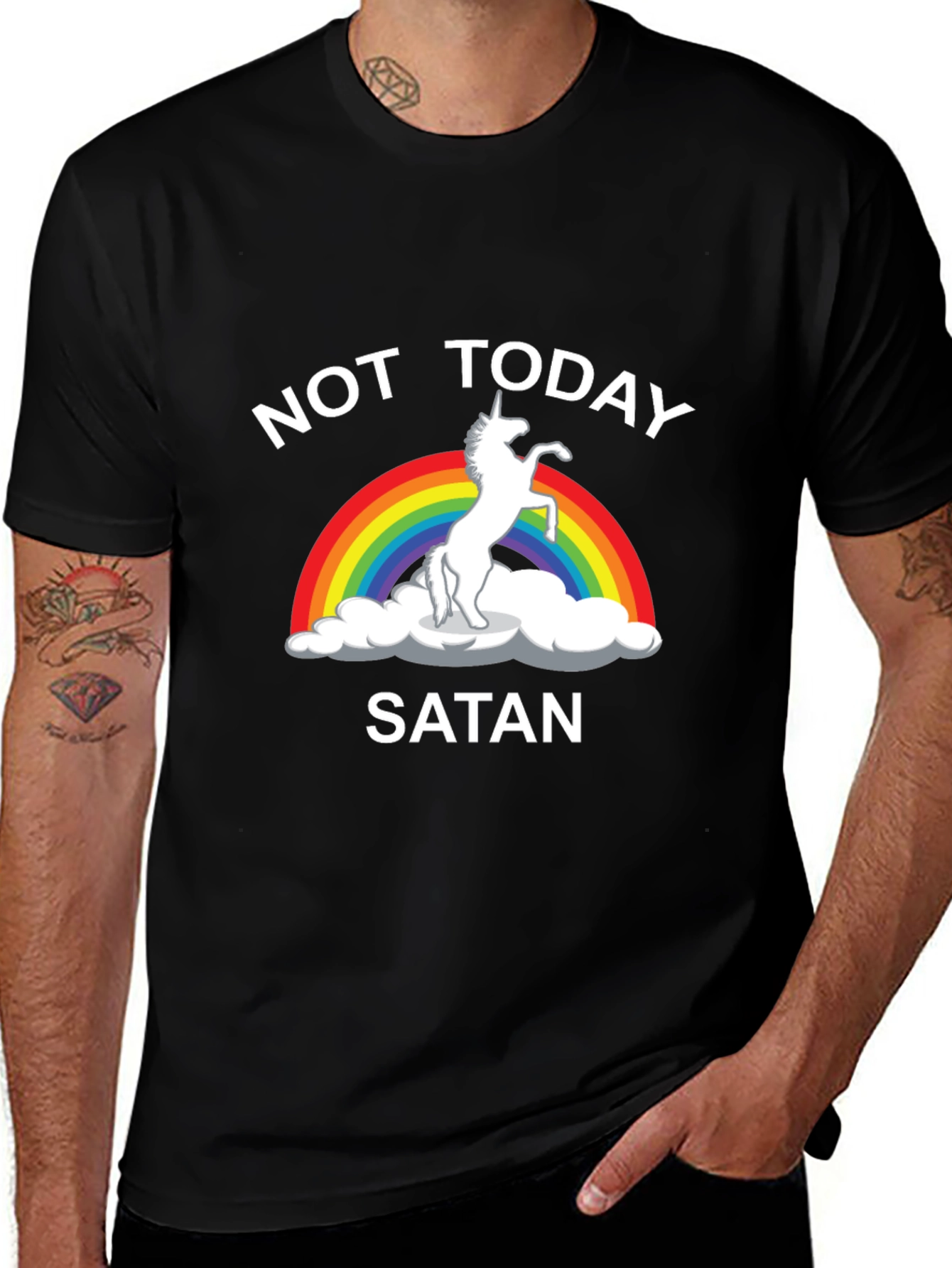 Variant 5 of Not Today Satan Graphic Tee