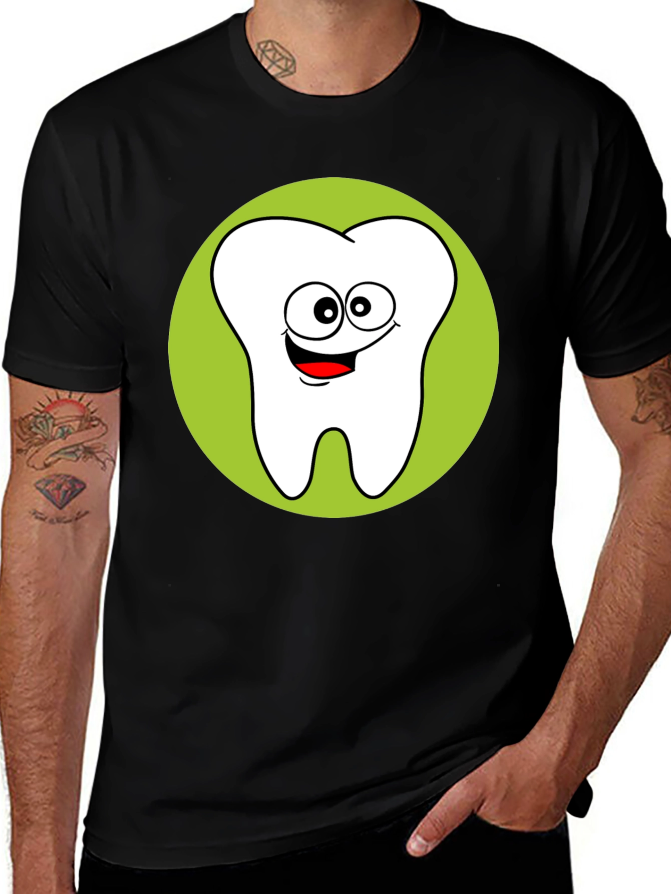 Variant 13 of Fun Cartoon Tooth Graphic T-Shirt