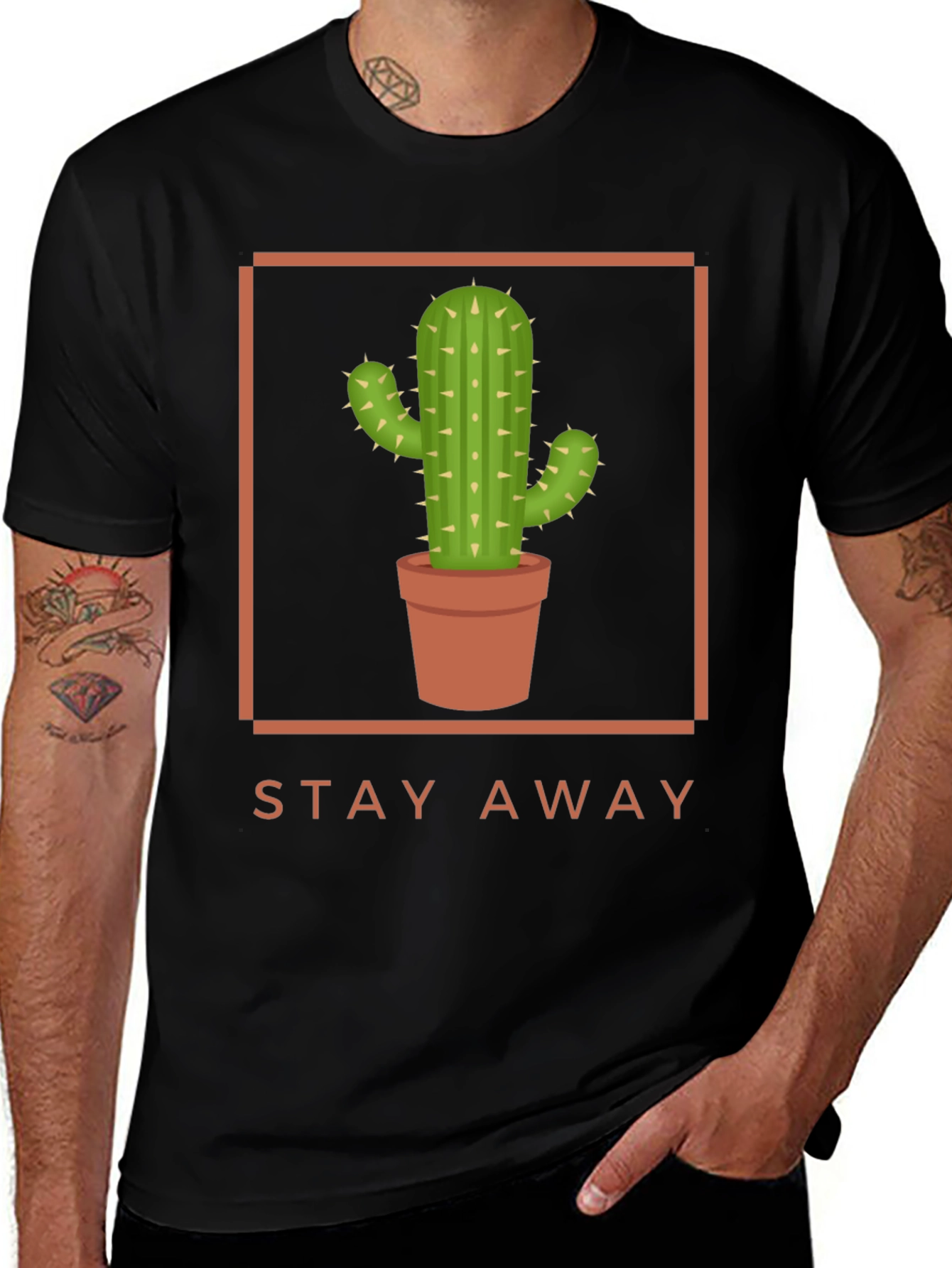 Variant 3 of Stay Away Cactus Graphic Tee