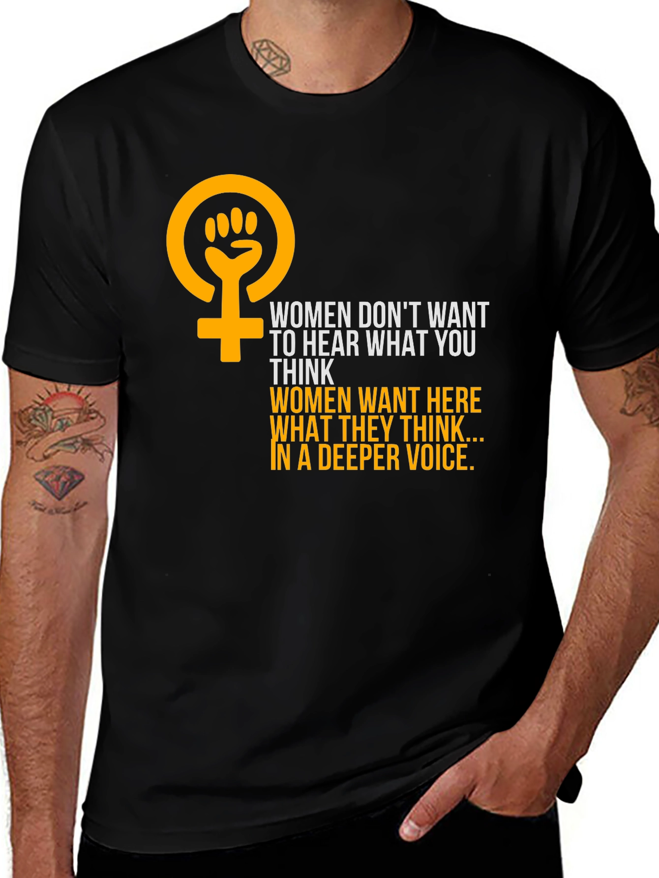 Variant 13 of Feminist Empowerment Graphic Tee - Hear Women's Voices
