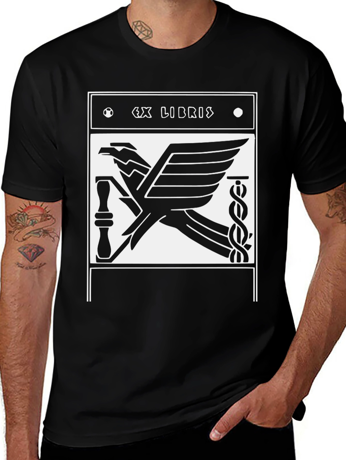 Ex Libris Griffin Black T-Shirt