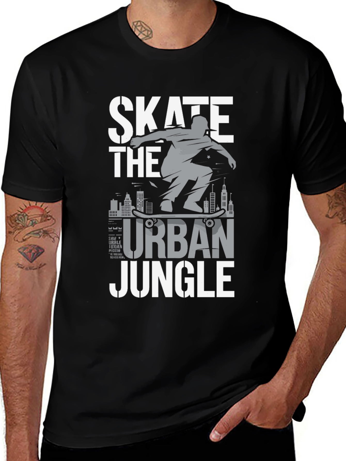 Variant 4 of Skate the Urban Jungle Graphic Tee