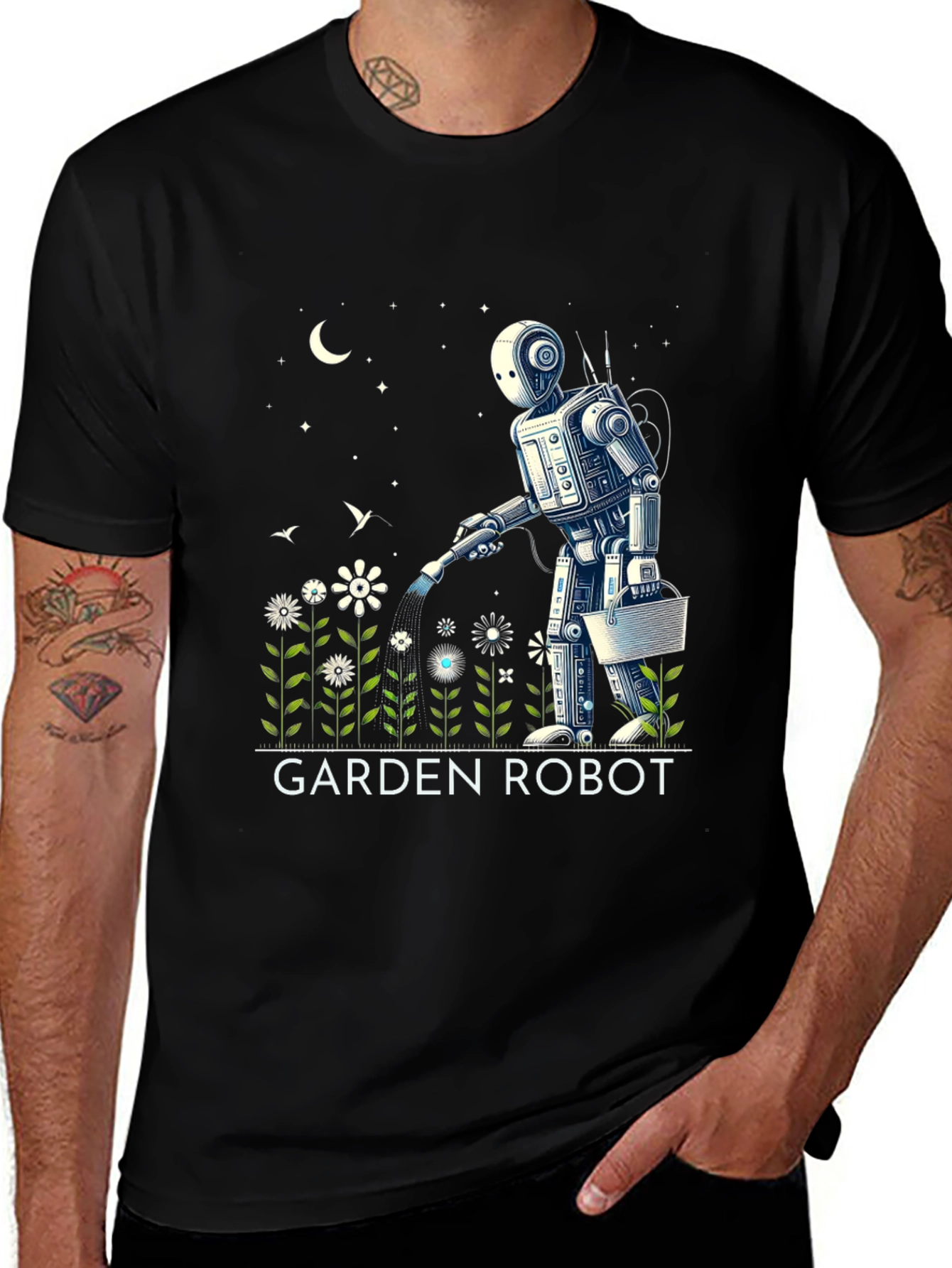 Variant 20 of Garden Robot Graphic Tee - Unique Design