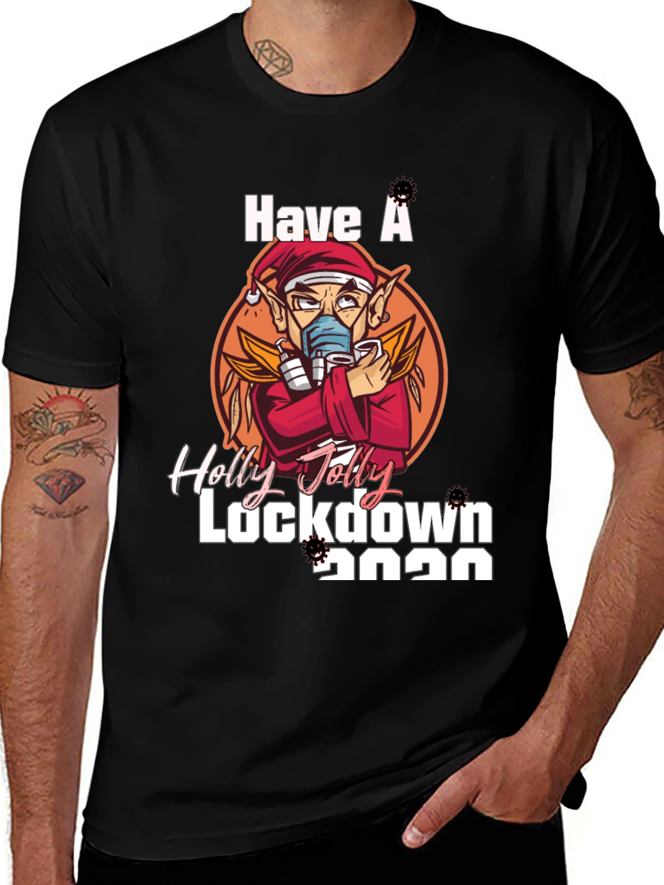 Variant 19 of Holly Jolly Lockdown 2020 T-Shirt