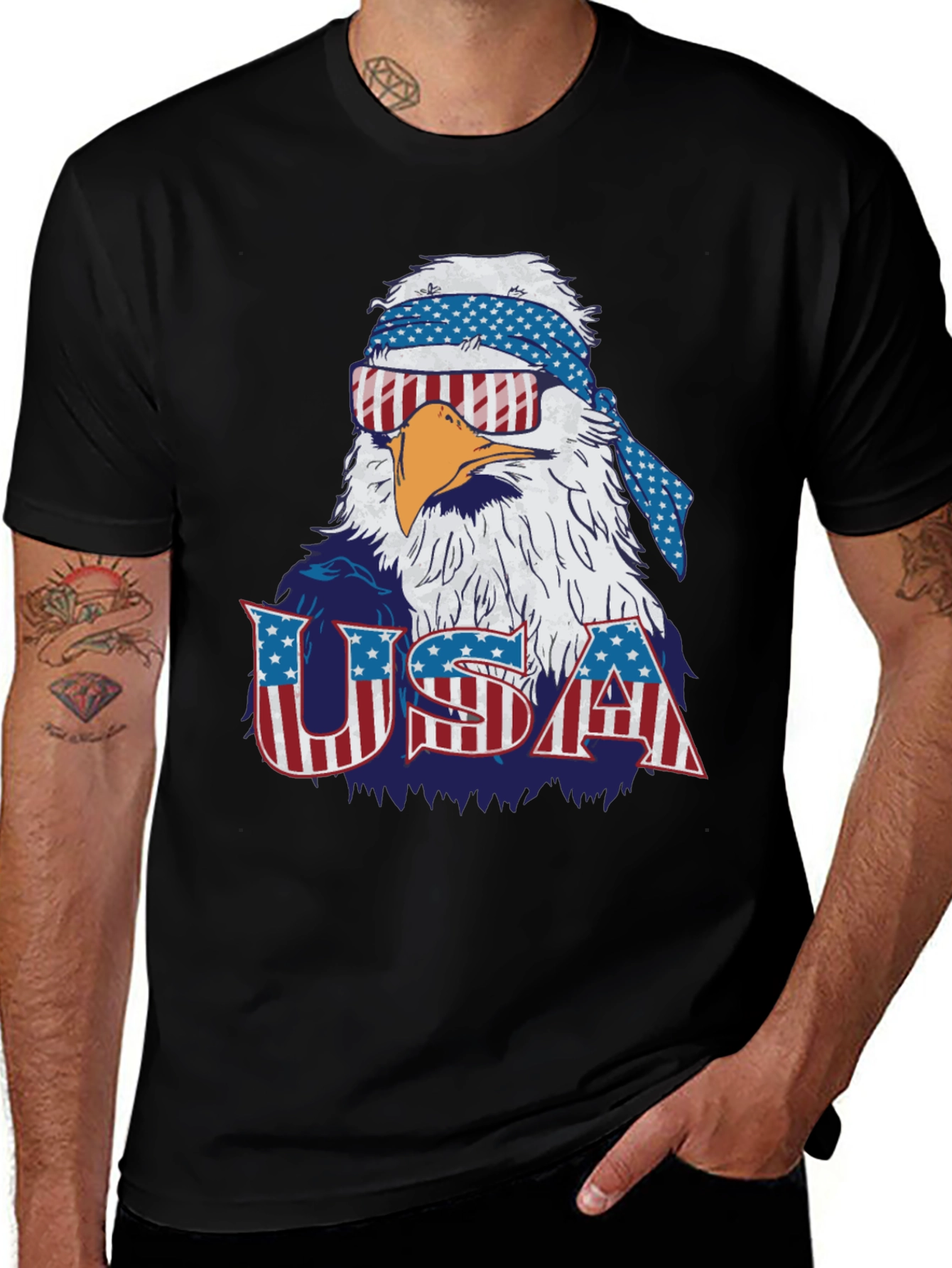 Variant 29 of USA Patriotic Eagle Graphic T-Shirt